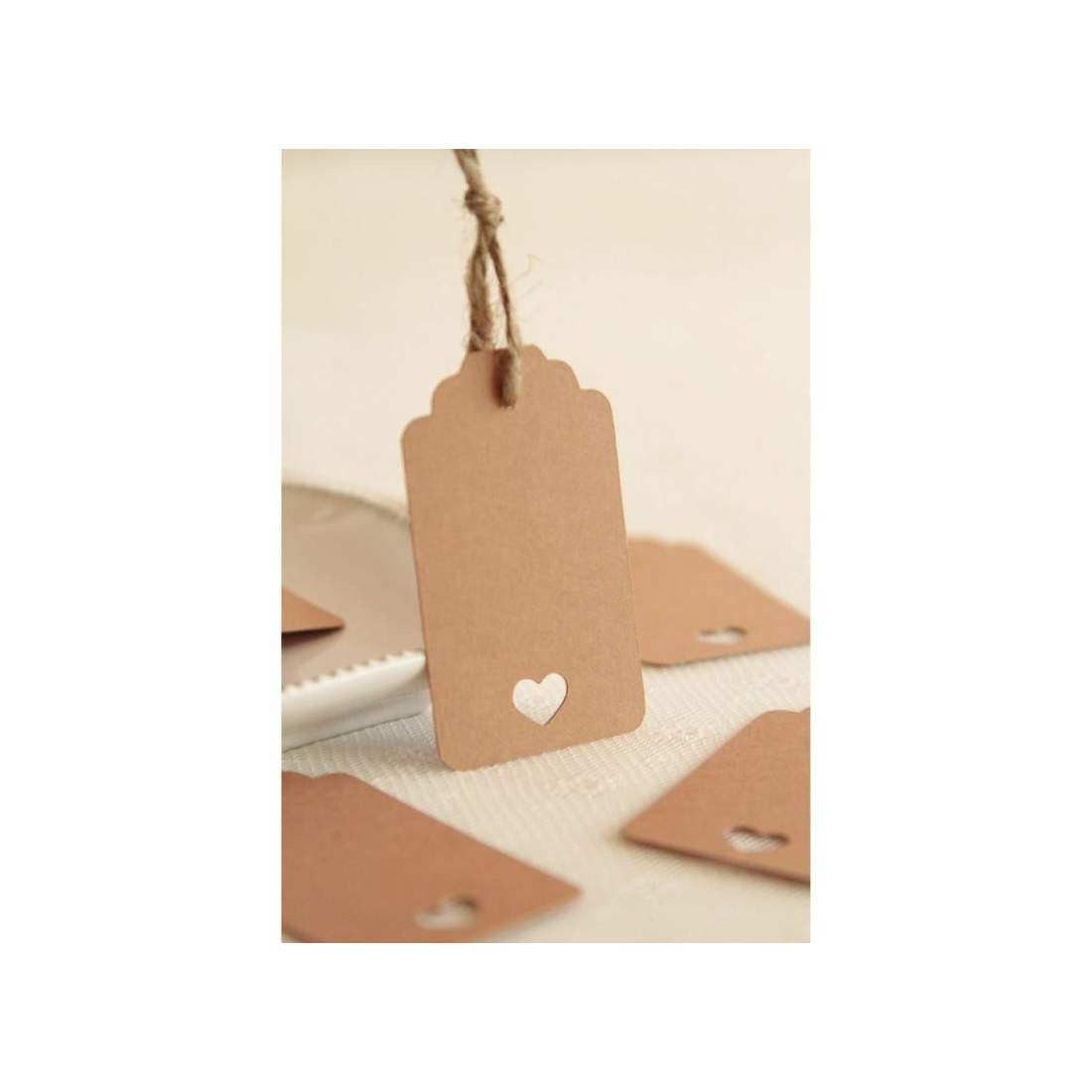 Cardboard labels with string, 50pack eStore