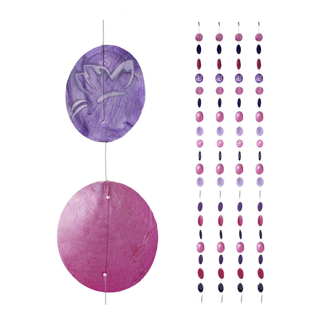 Capiz Shell Garland Set – Färgglad dekor för inomhus och utomhus | Hem & Hobby | Pryloteket