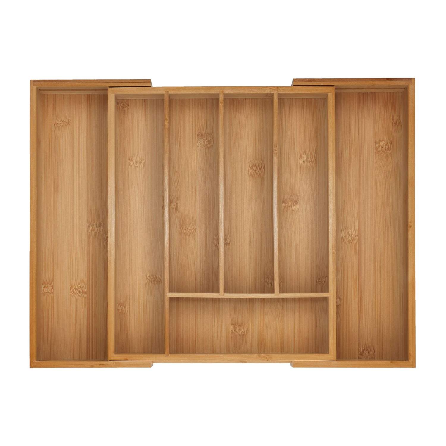 Bambu bestickbricka – justerbar, flerfacksarrangör | Hem & Hobby | Pryloteket