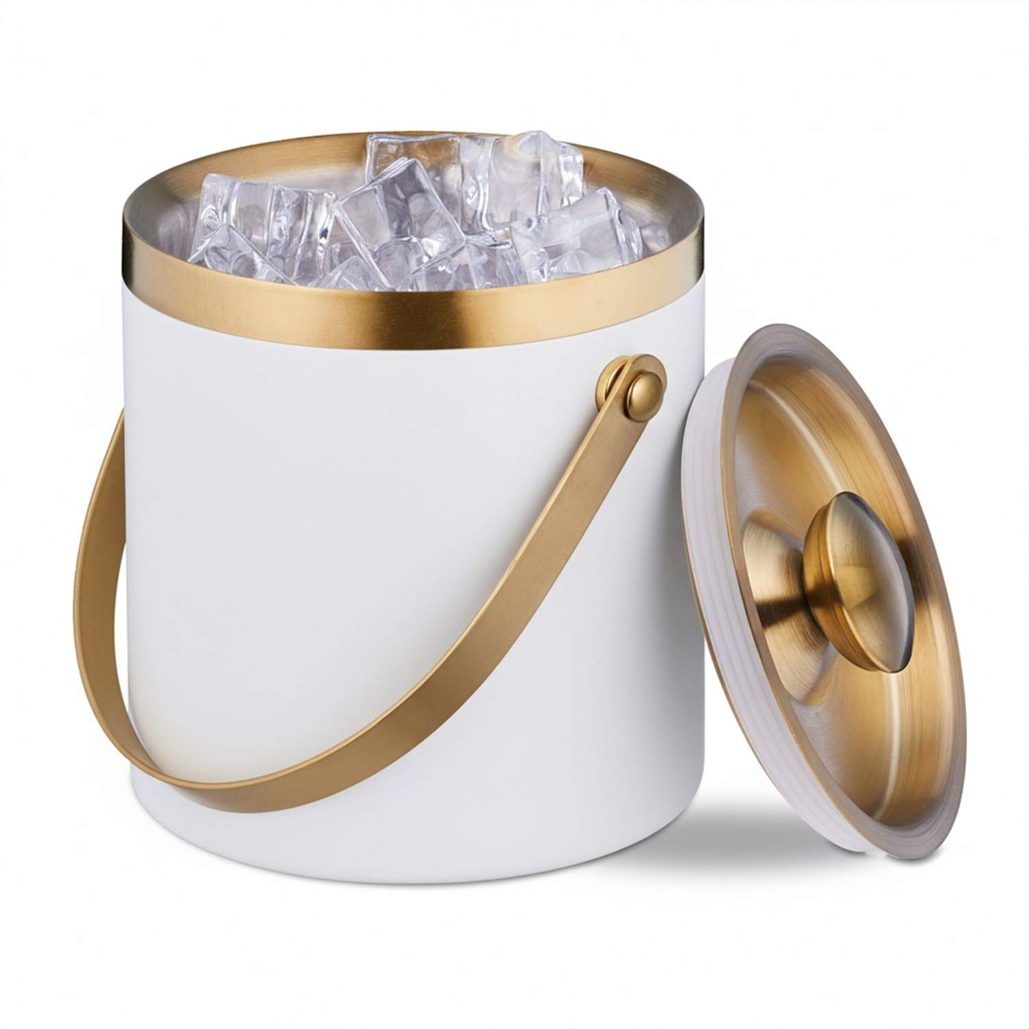 Isspand med låg – Dobbeltvægget rustfrit stål