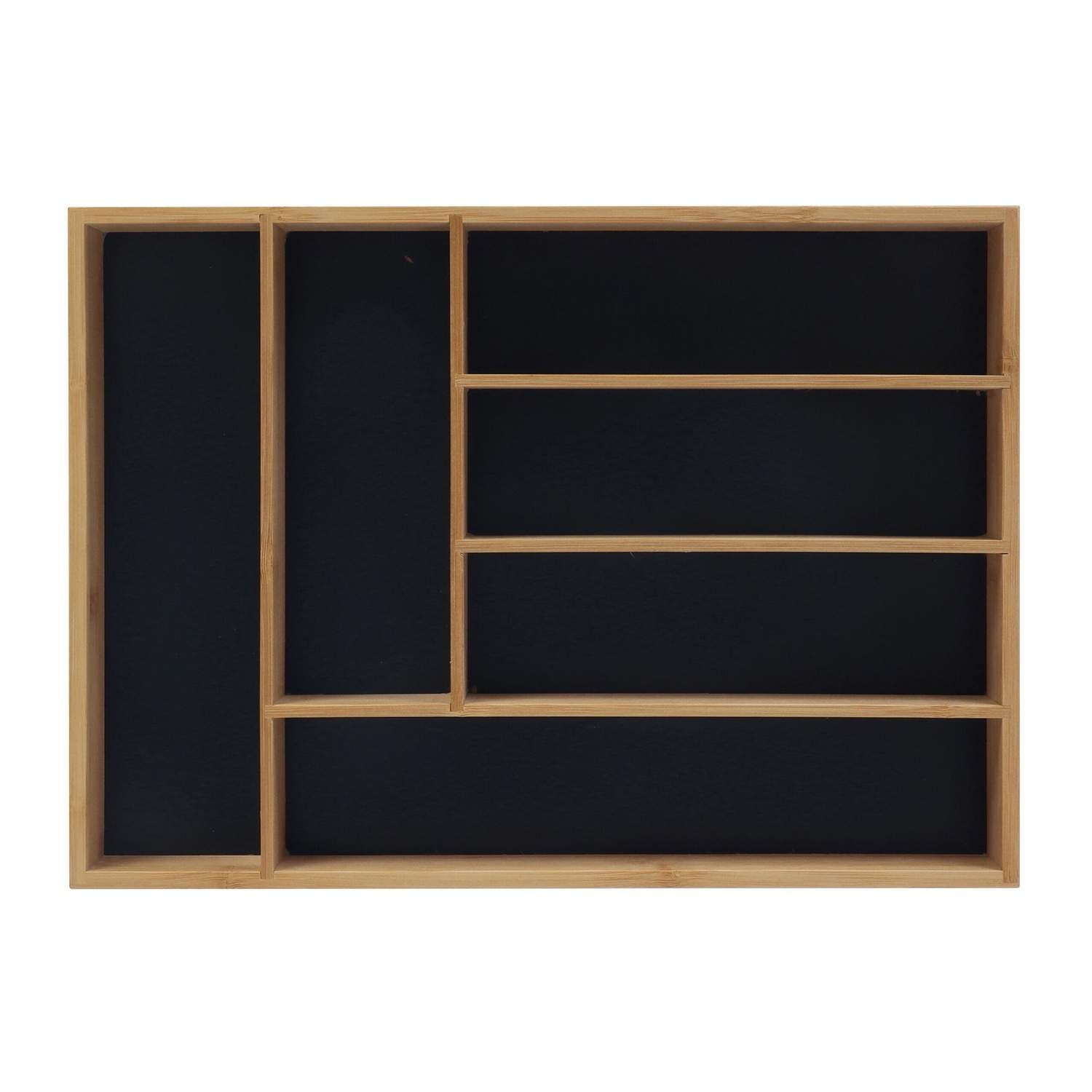 Bambusbestikbakke – 6 rum, holdbar og kompakt