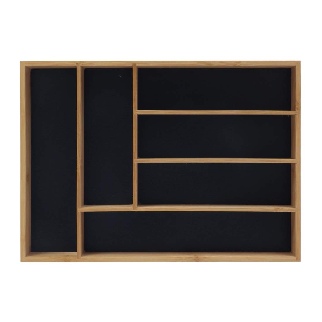 Bestickbricka i bambu – 6 fack, hållbar och kompakt | Hem & Hobby | Pryloteket