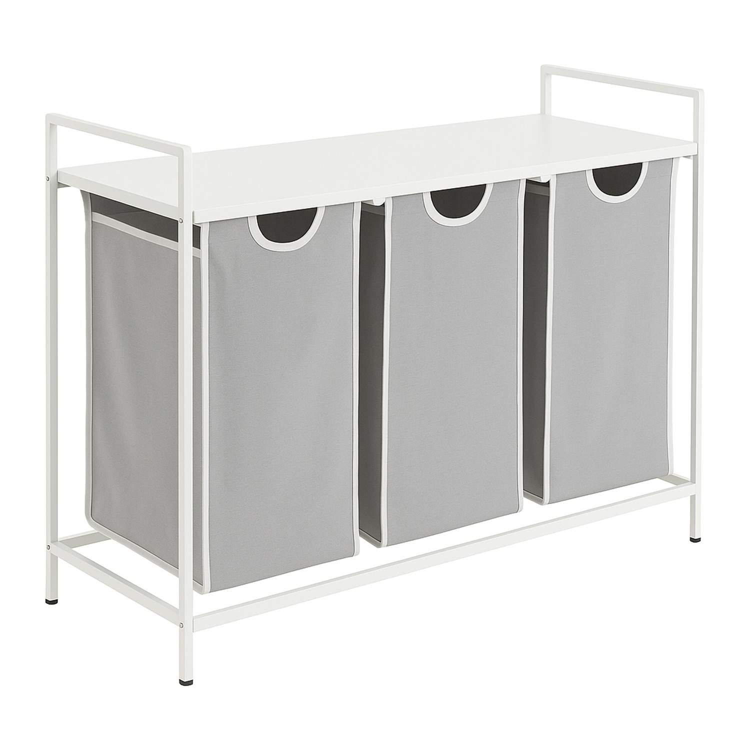 Vasketøjssorterer med 3 poser og hylde – Forsortering og opbevaring
