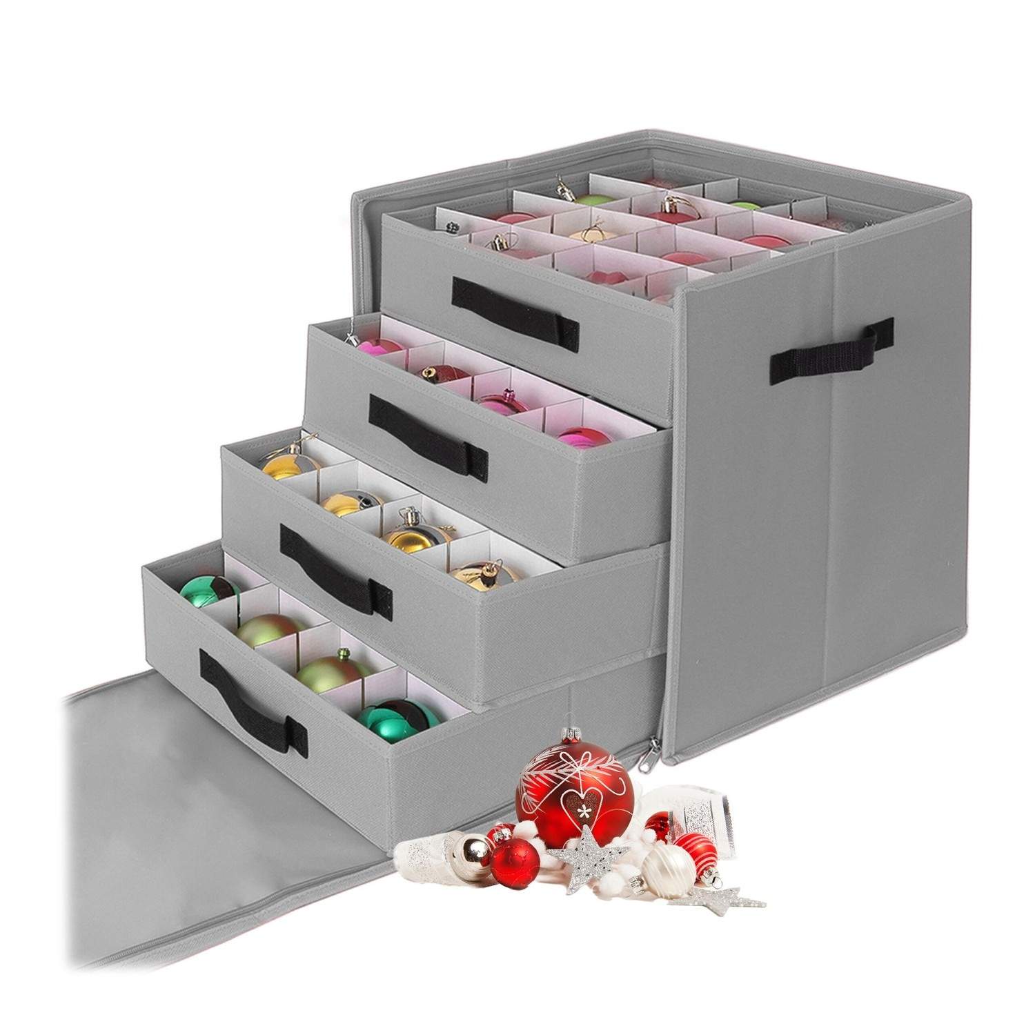 Förvaringslåda för julgranskulor – justerbara avdelare, genomskinlig | Hem & Hobby | Pryloteket