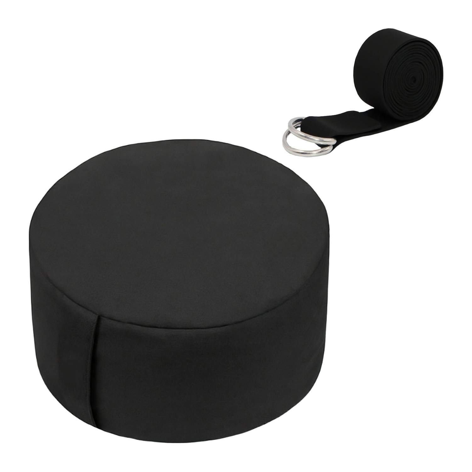 Meditationspudesæt med yogarem – ergonomisk støtte