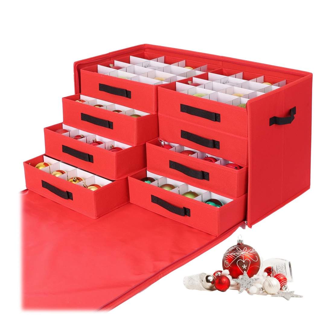 Förvaringslåda för julgranskulor – justerbara avdelare, genomskinlig | Hem & Hobby | Pryloteket