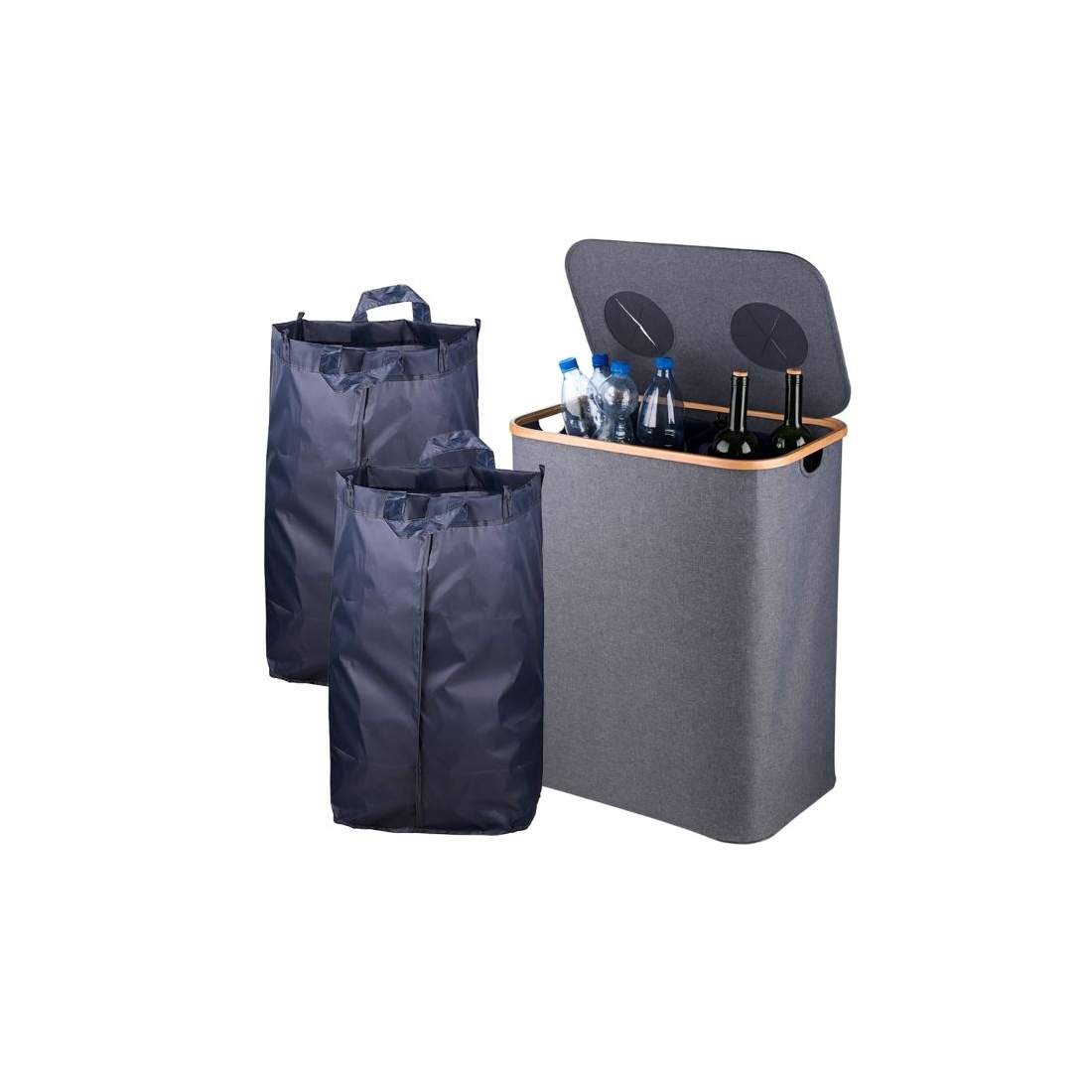 Pantbehållare för återvinning av flaskor – 2 sektioner, enkel att rengöra | Hem & Hobby | Pryloteket