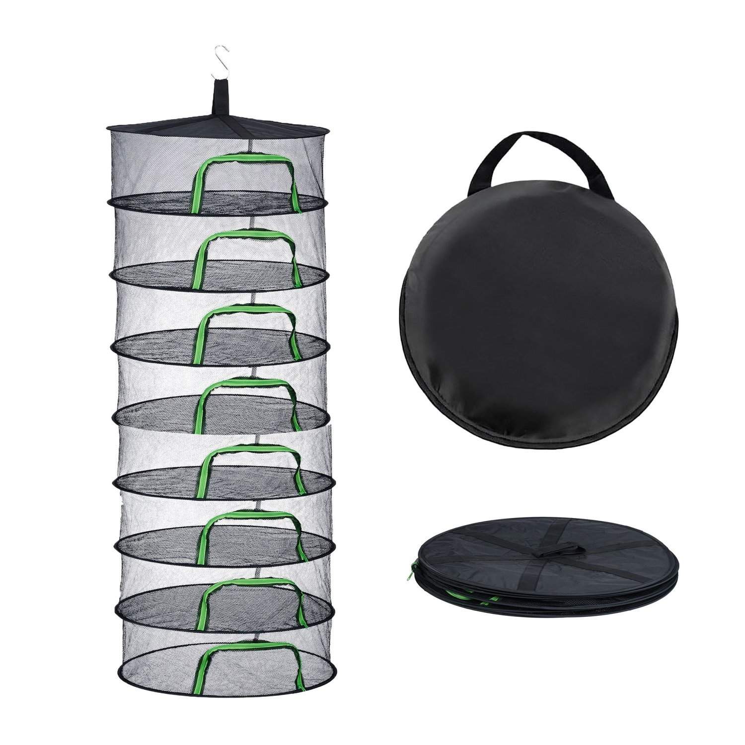 Sammenklappeligt tørrenet – Grønt, multifunktionelt, nem opbevaring