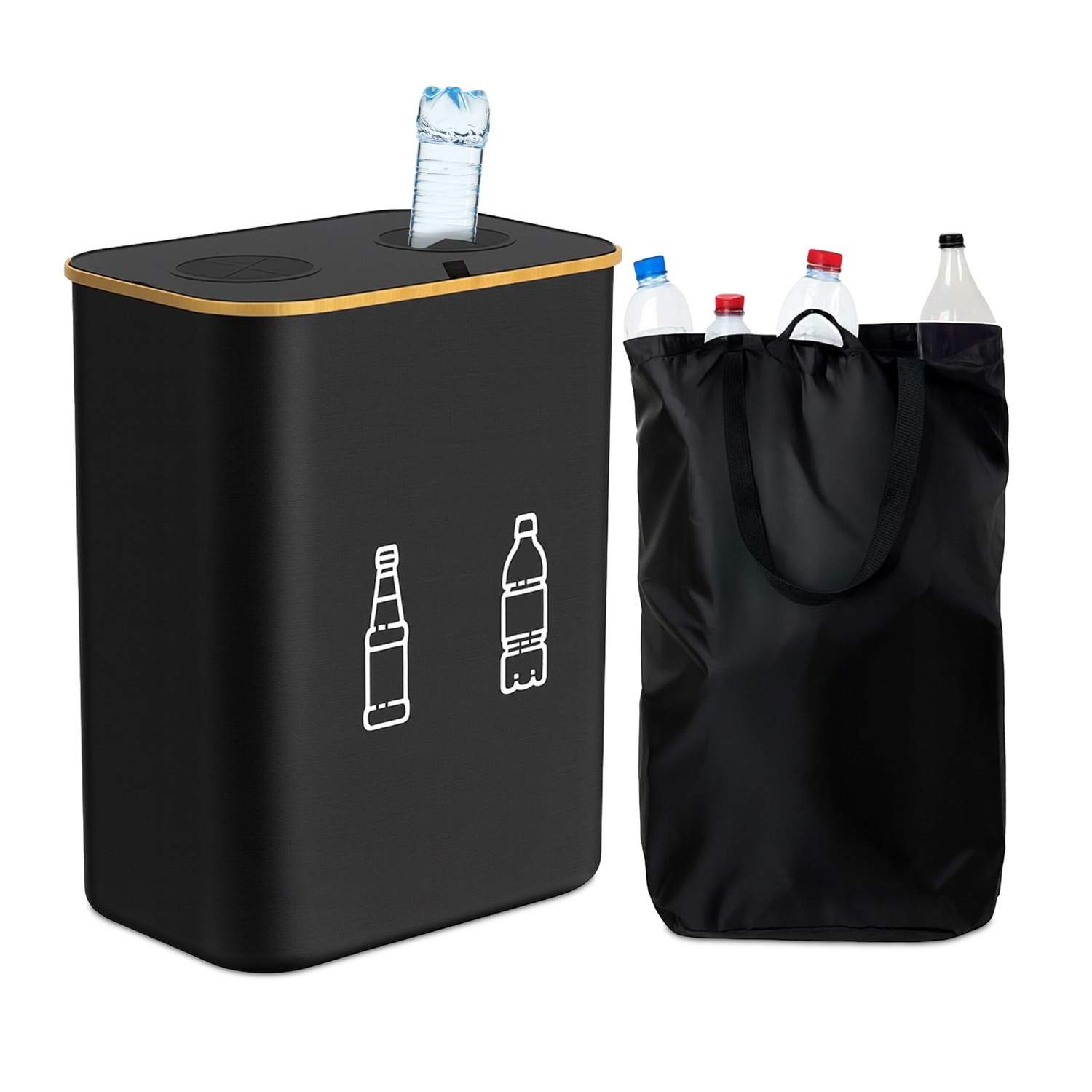 Flaskeopsamler 160L – Dobbeltpose, nem transport