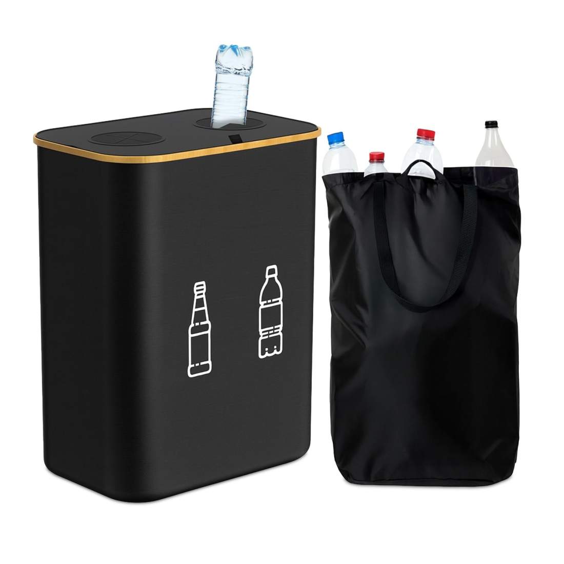 Flaskuppsamlare 160L – Dubbelpåse, enkel transport | Hem & Hobby | Pryloteket