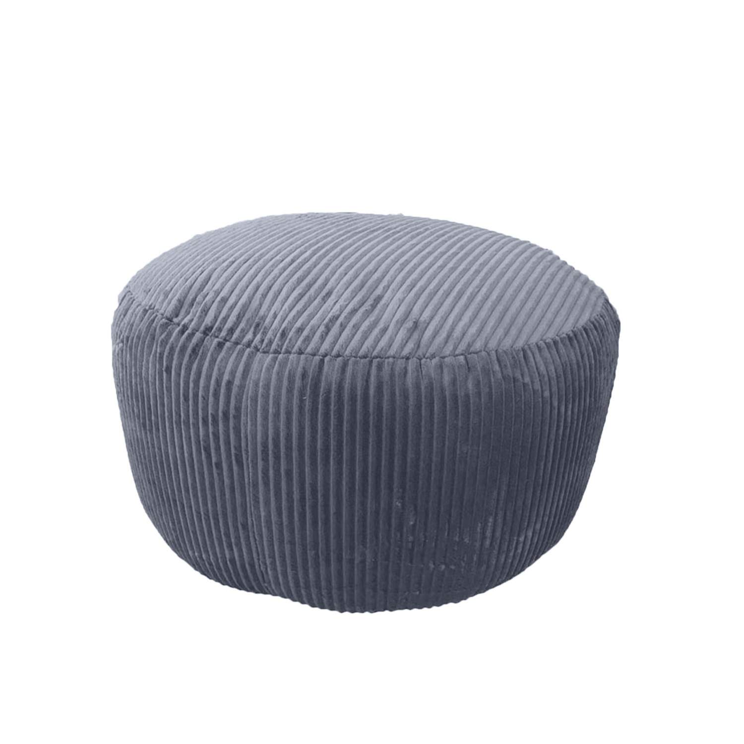 Corduroy Puf – Rund Gulvpude, Boho Stil