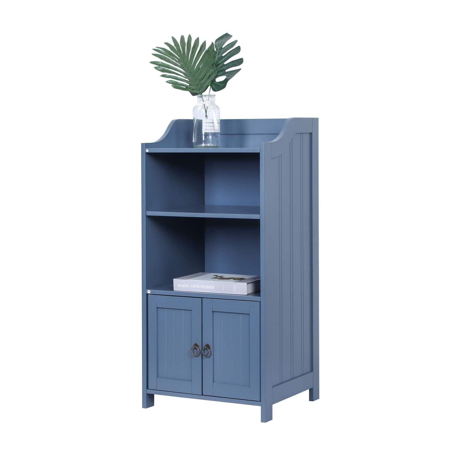 Badeværelsesskab – 4 hylder, 2 døre, kompakt design