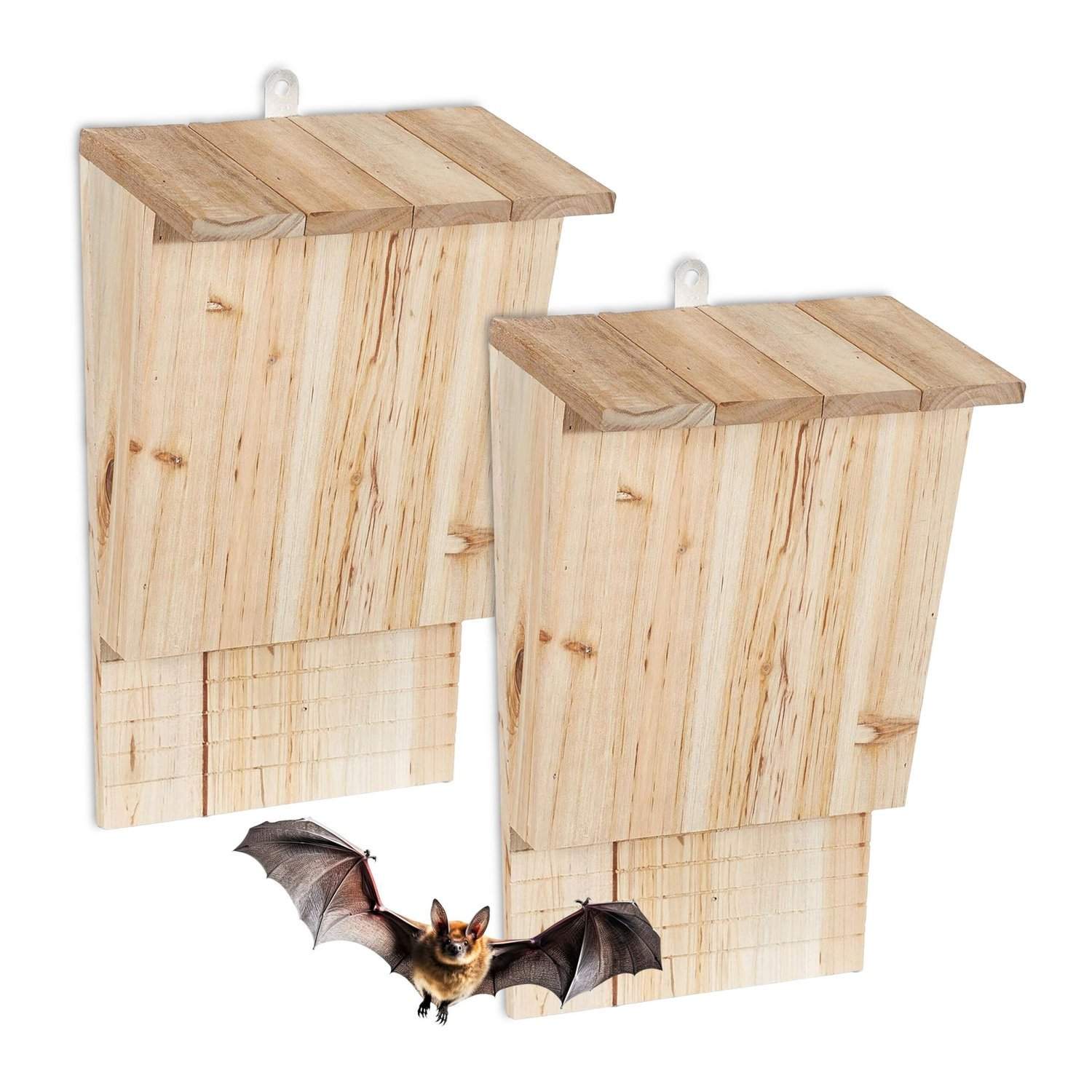 Trækasser til flagermus, 2-pak – Ly til hjemmehørende flagermus