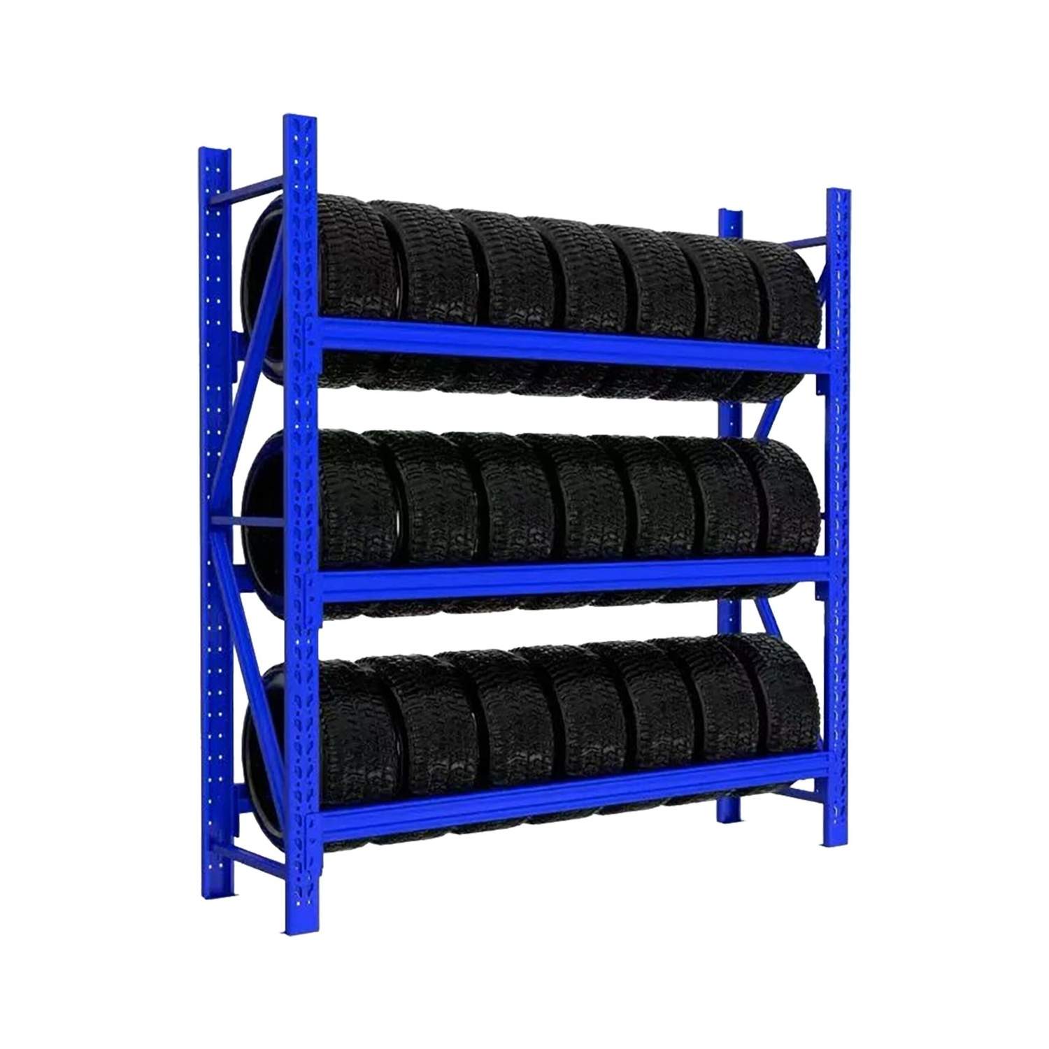 Dækstativ til 21 dæk – justerbar, pladsbesparende opbevaring