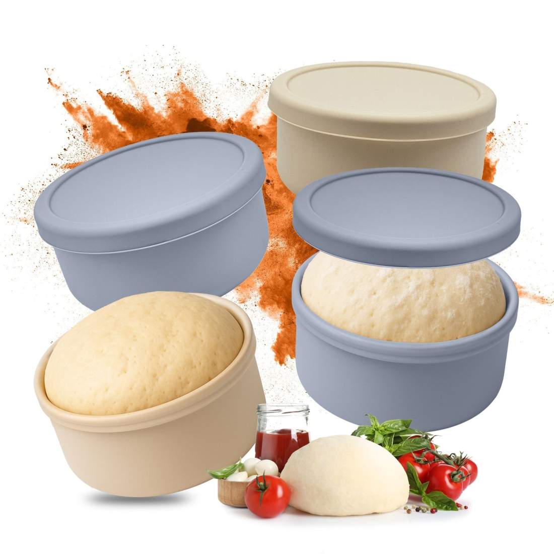 Jäsbox för pizzadeg – Rund, silikon, fryssäker | Hem & Hobby | Pryloteket