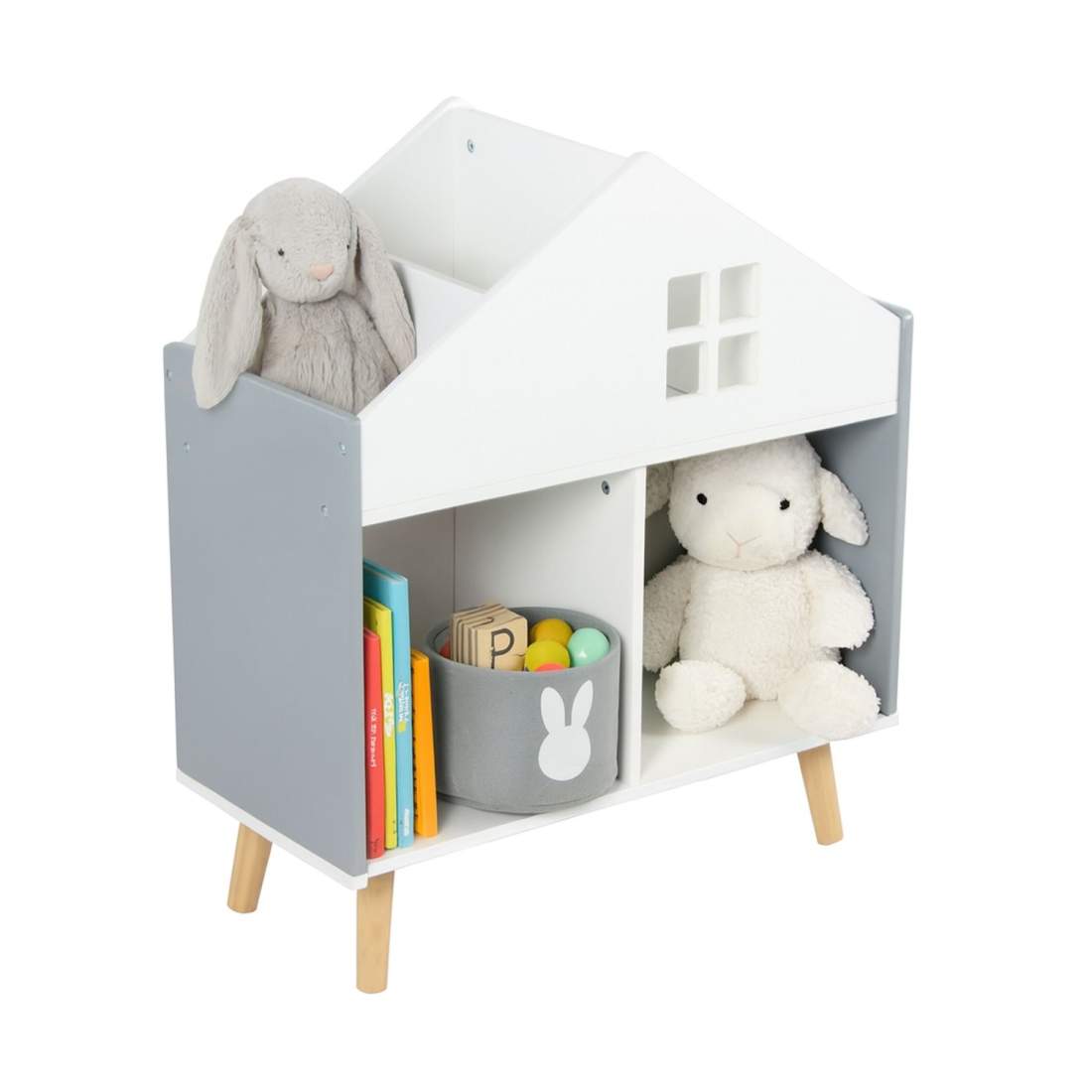 Barnhushylla – MDF, furuben, 6 fack | Hem & Hobby | Pryloteket