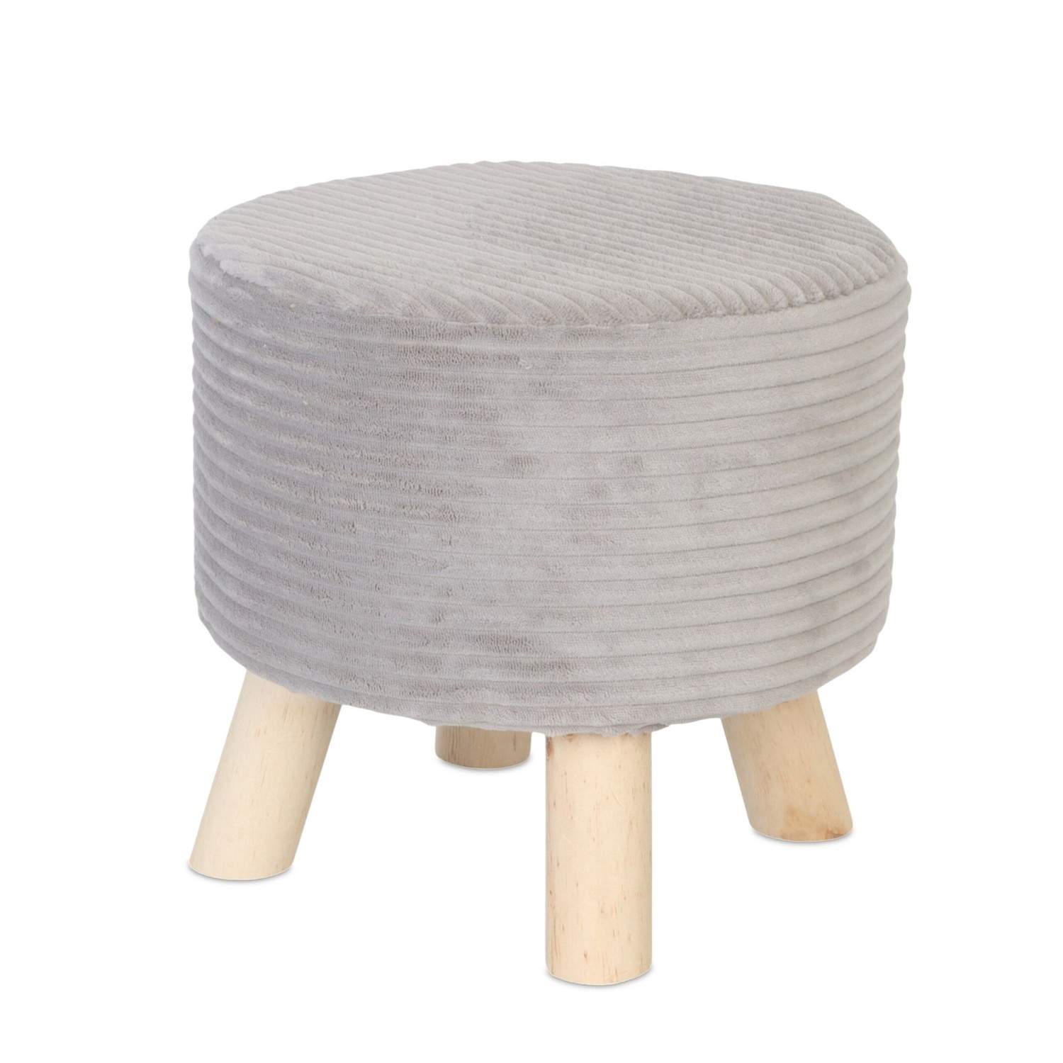 Cord Puffe – Polstret fodstøtte med træben