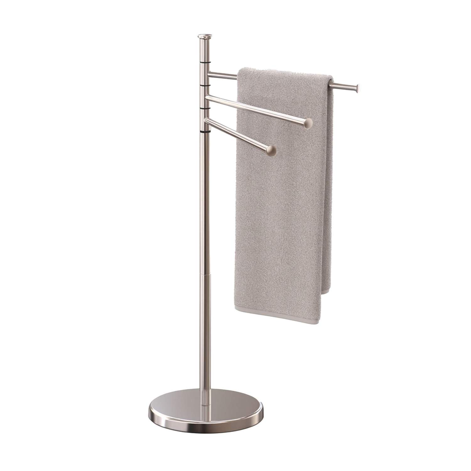 Drejeligt håndklædestativ – 3 roterende stænger, mat finish
