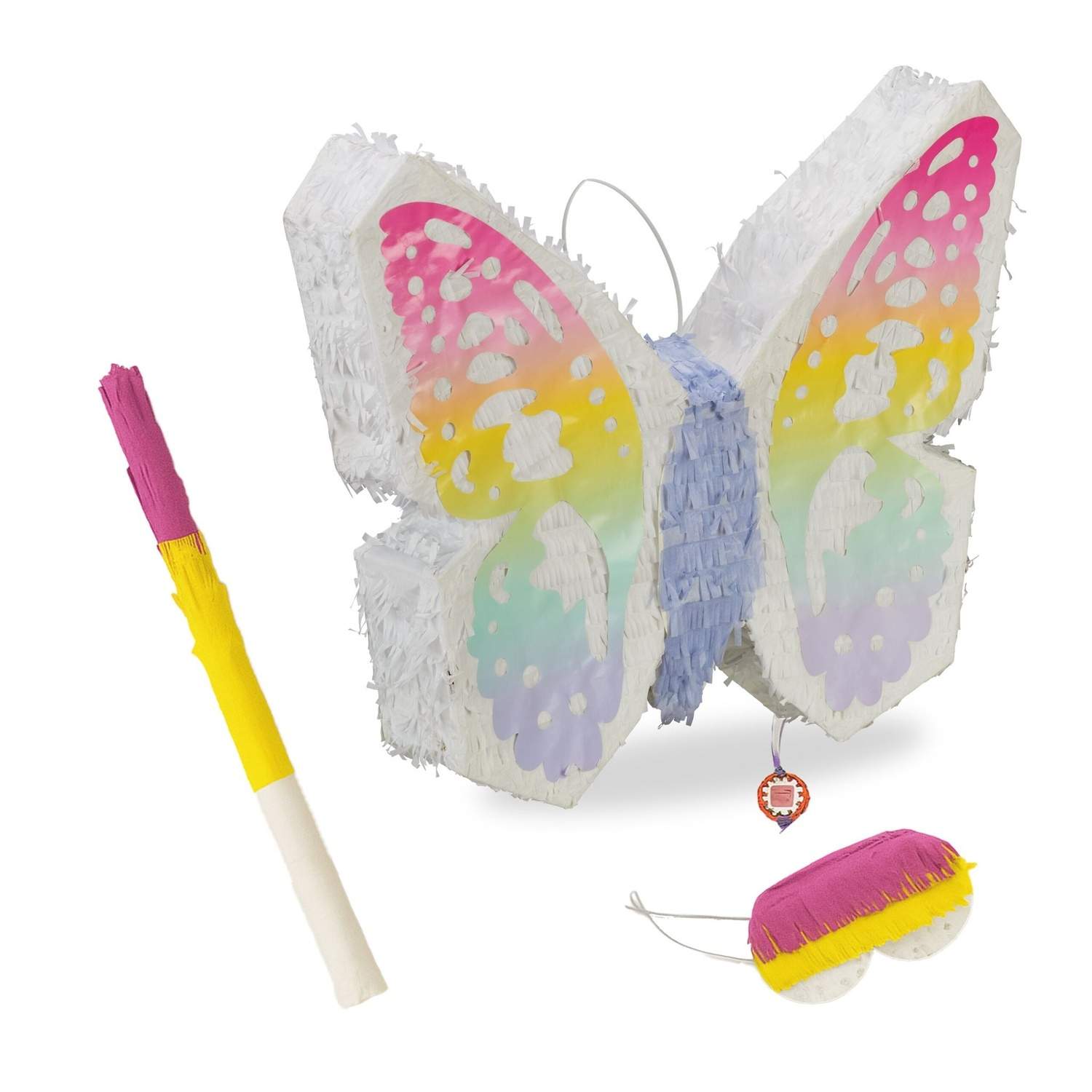 Sommerfugle-piñatasæt med flagermus og maske – Festsjov