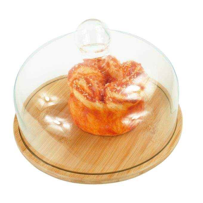 Bambu tårtfat med glaslock – Freshness & Style | Hem & Hobby | Pryloteket