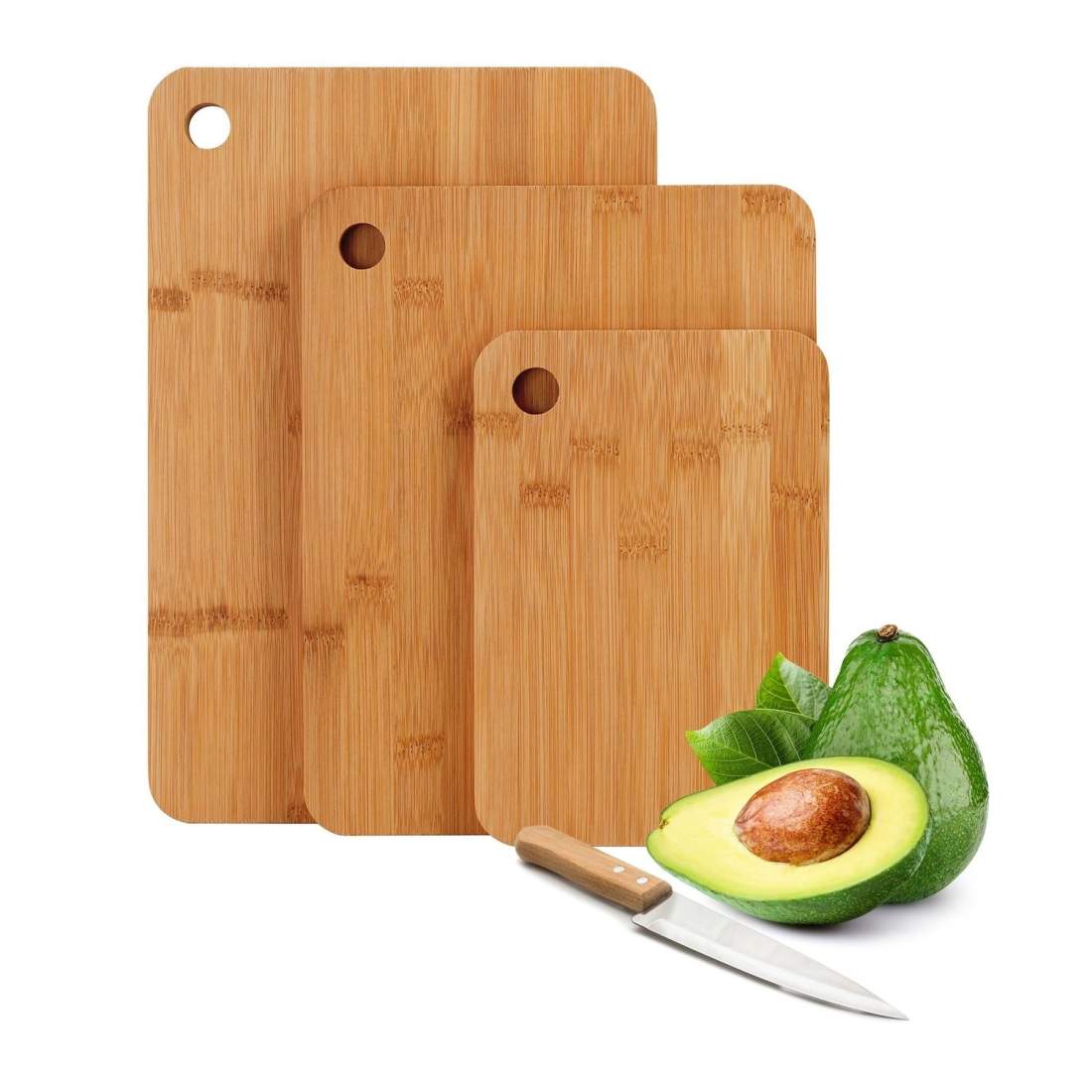 Skärbrädeset i bambu – Mångsidig, hållbar, lätt att rengöra | Hem & Hobby | Pryloteket