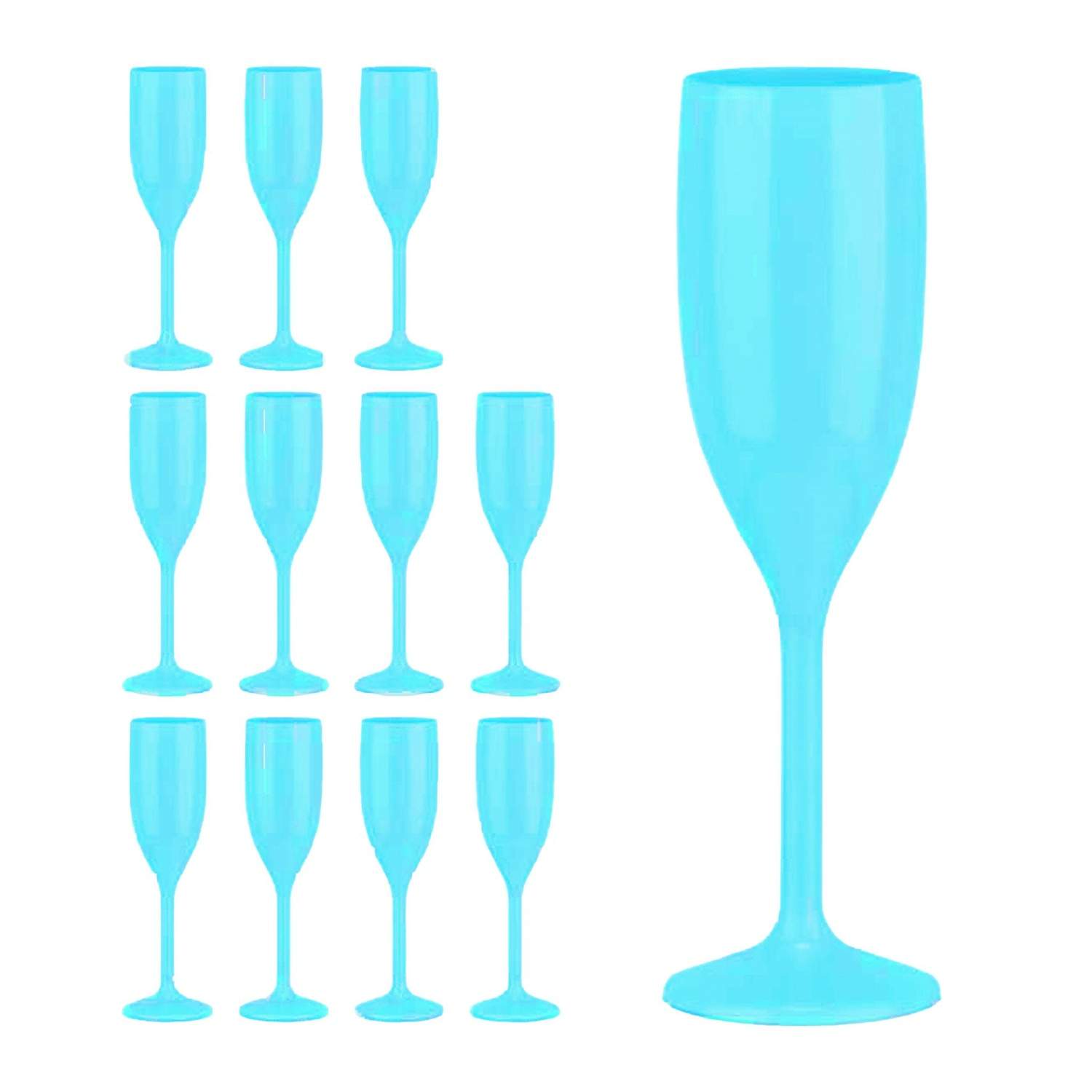 Plastik champagnefløjter – sæt med 12, brudsikre