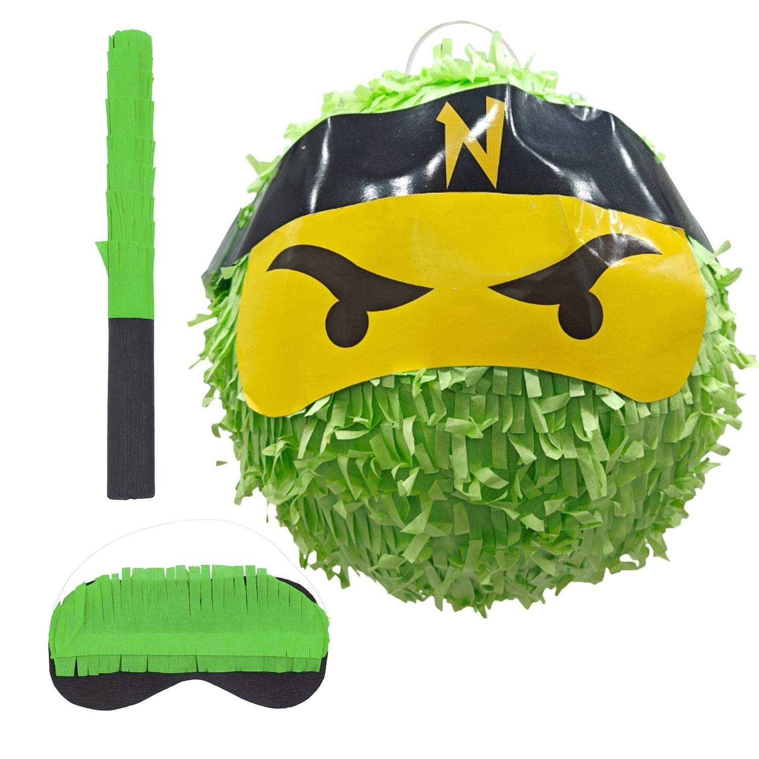 Ninja Piñata-sæt med flagermus og maske – sjov for børn