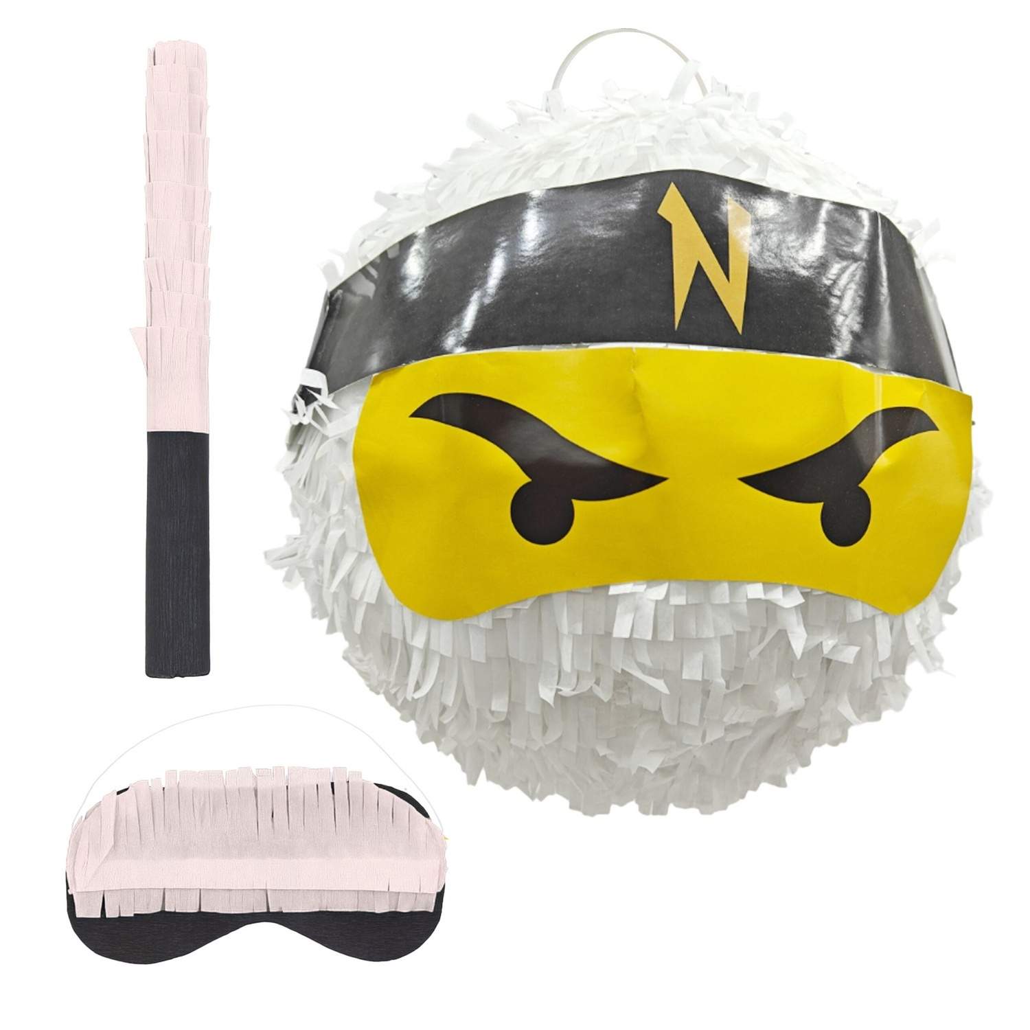 Ninja Piñata-sæt med flagermus og maske – sjov for børn