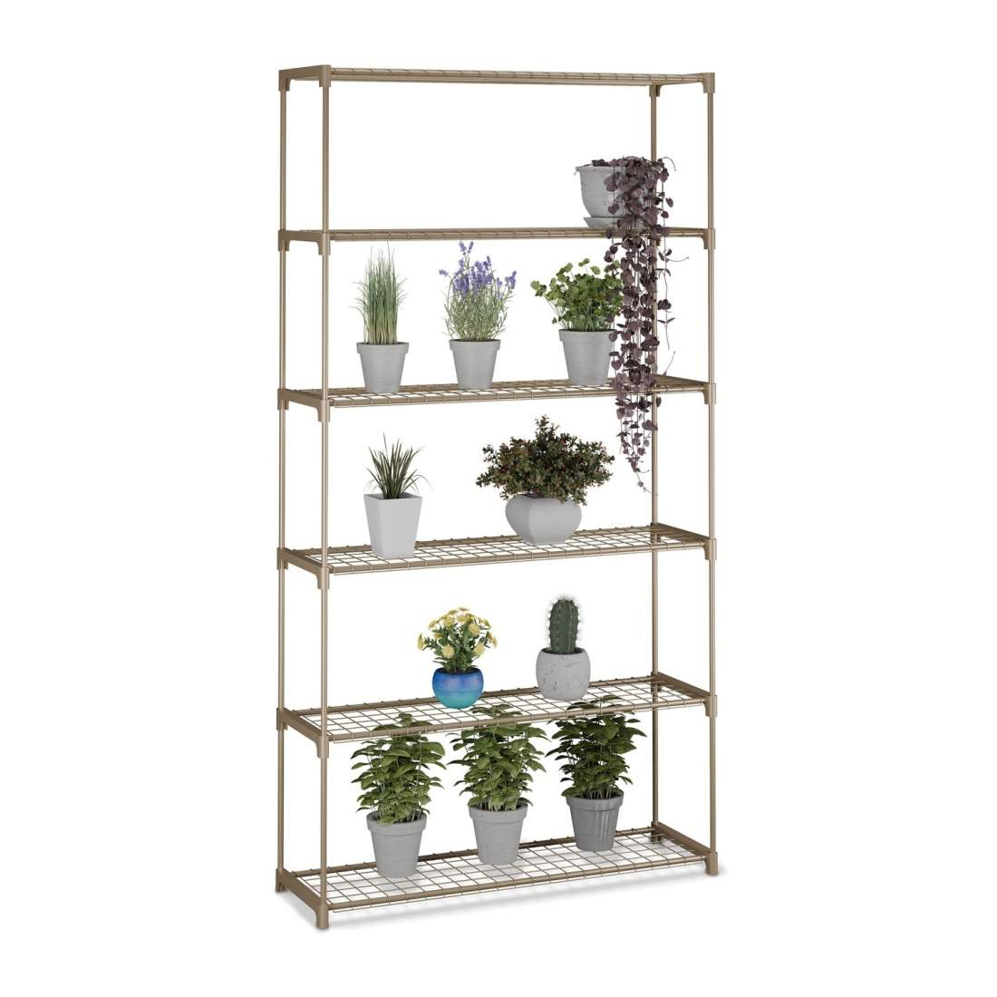 6-vånings växtställ – bruna, mångsidiga displayhyllor | Hem & Hobby | Pryloteket
