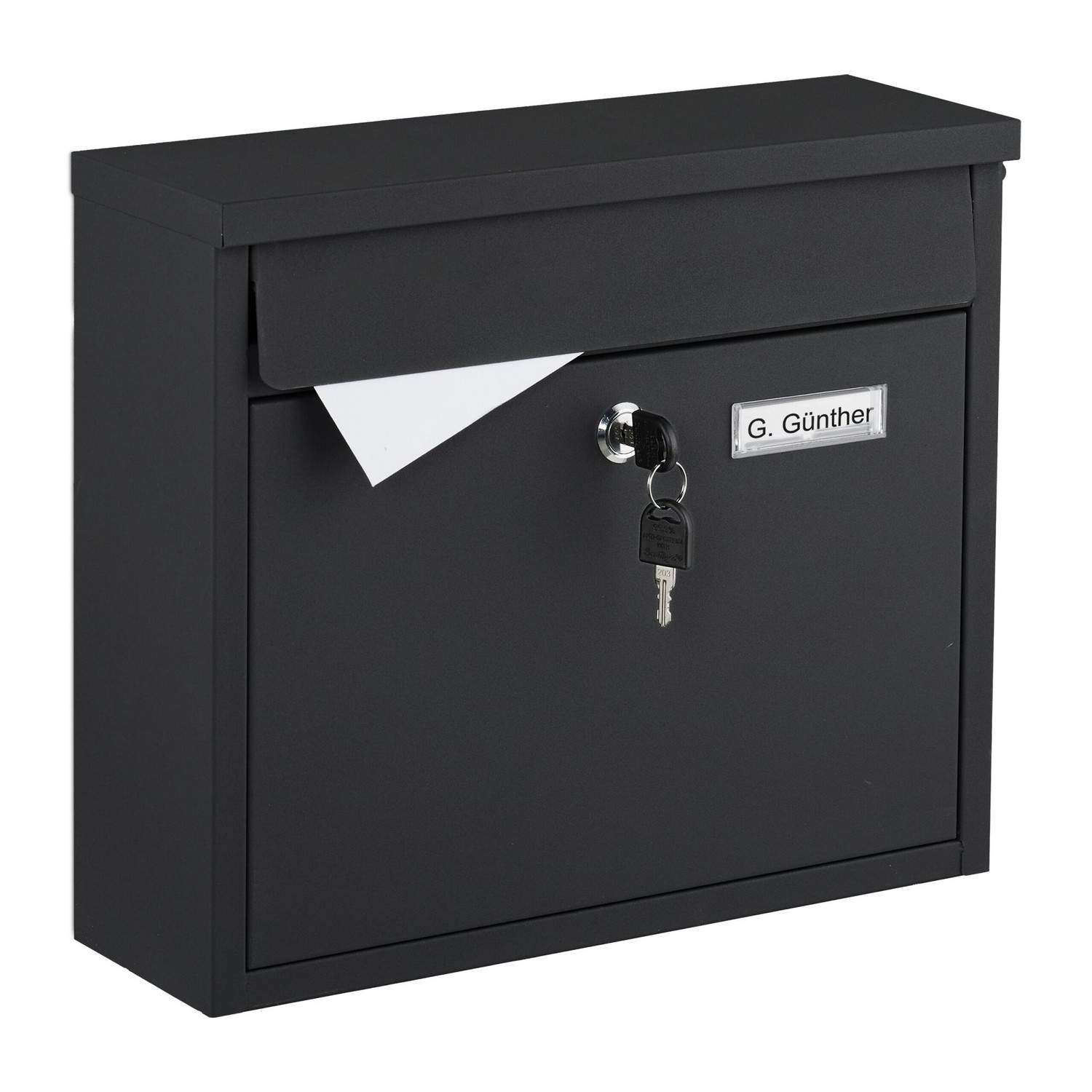 Vægmonteret postkasse i jern – moderne design, C4-slot