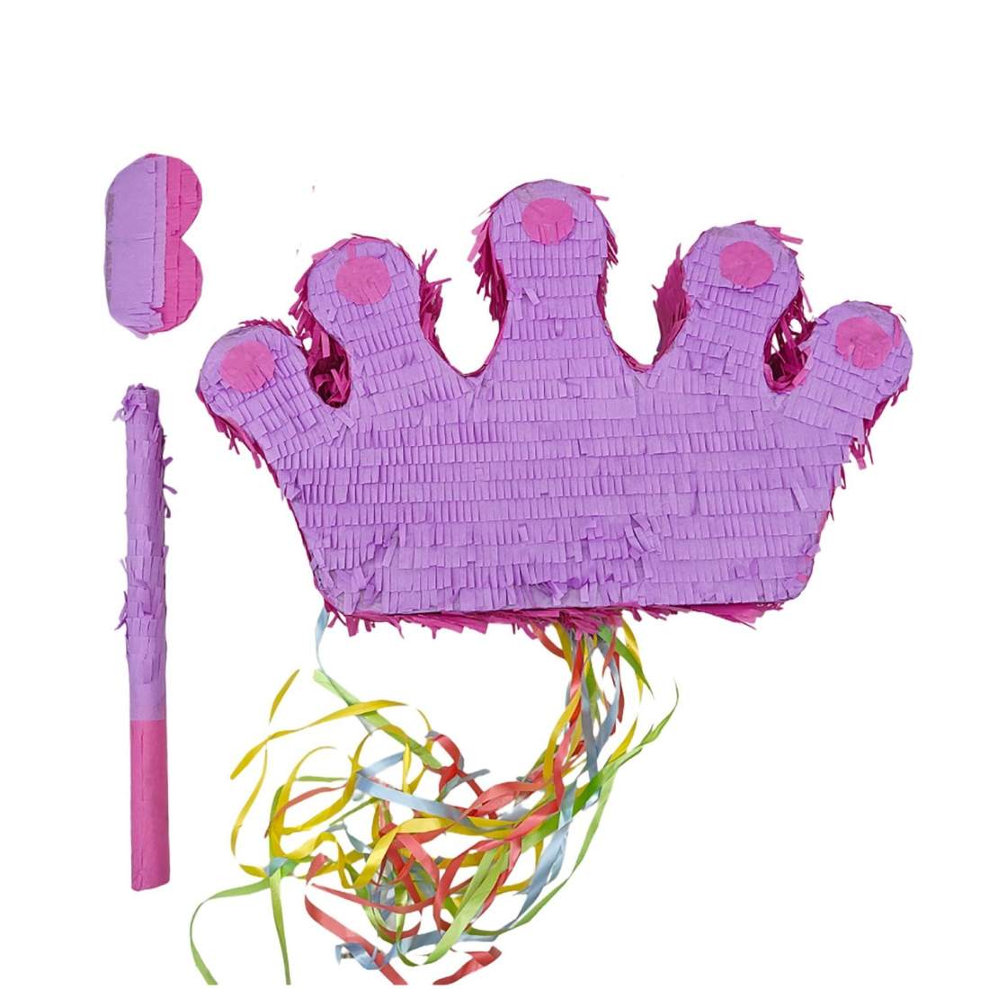 Kronpiñataset med pinne och mask – Festkul | Hem & Hobby | Pryloteket