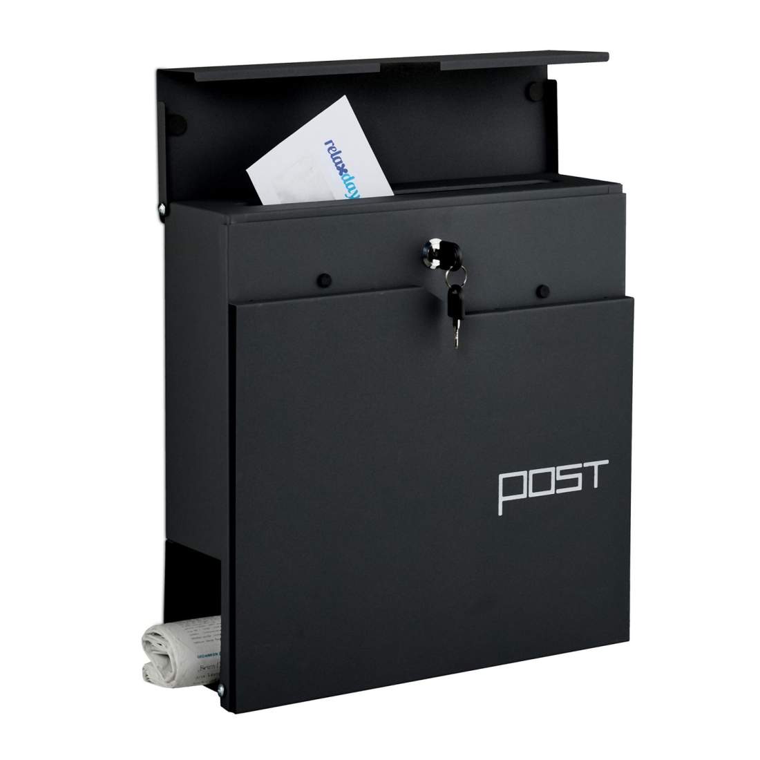 Brevlåda med tidningshållare – Modern design, säkert lås | Hem & Hobby | Pryloteket