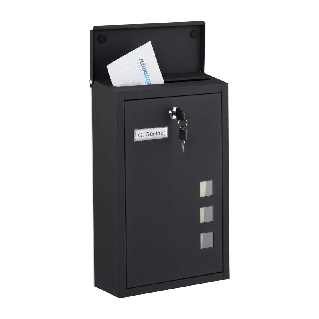 Väggmonterad brevlåda med fönster – kompakt design | Hem & Hobby | Pryloteket