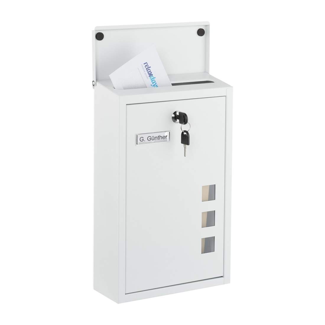 Väggmonterad brevlåda med fönster – kompakt design | Hem & Hobby | Pryloteket