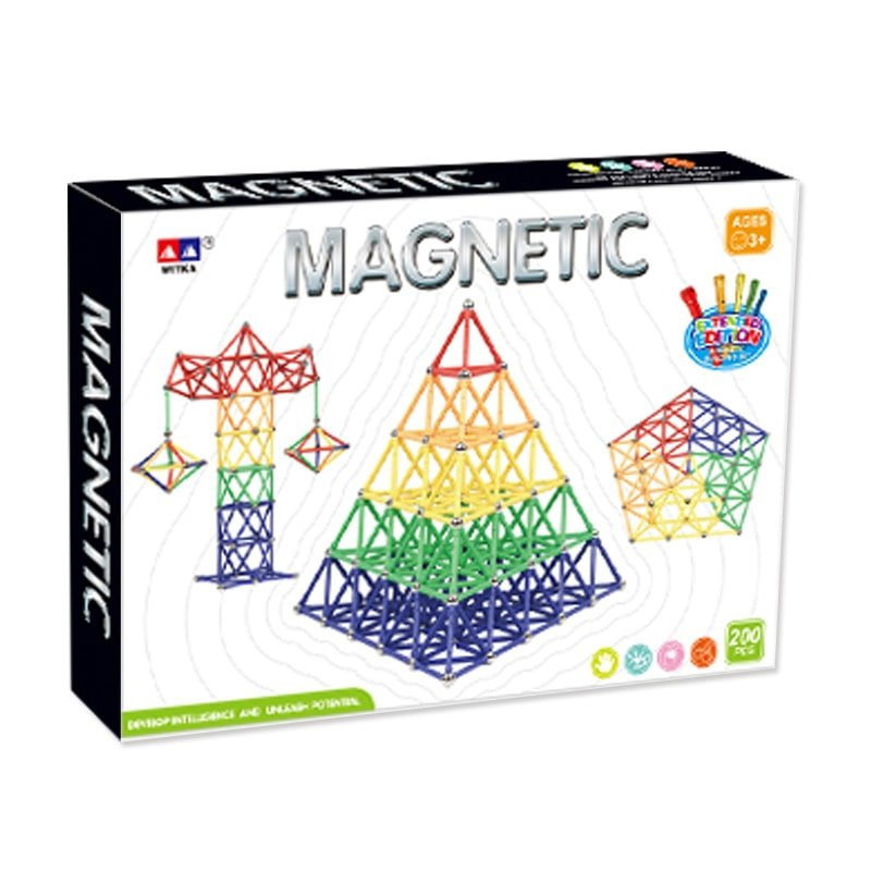 Witka - Magnetisk byggesæt, 200 dele (58 mm)