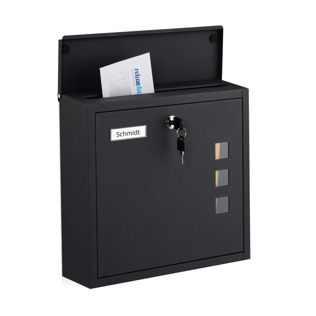 Väggmonterad järnbrevlåda med fönster | Hem & Hobby | Pryloteket