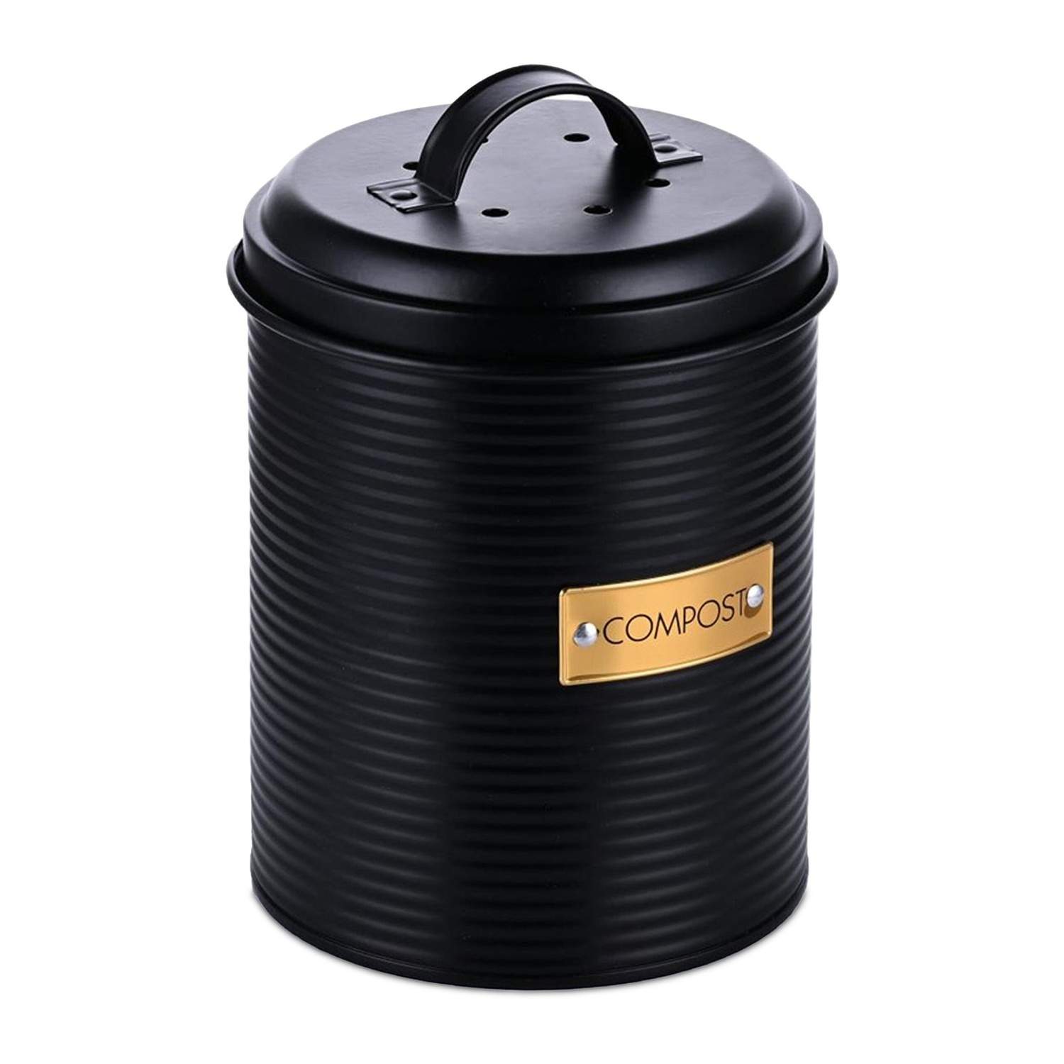 Kompostbeholder med lugtfilter, 2,5 l – Retrodesign