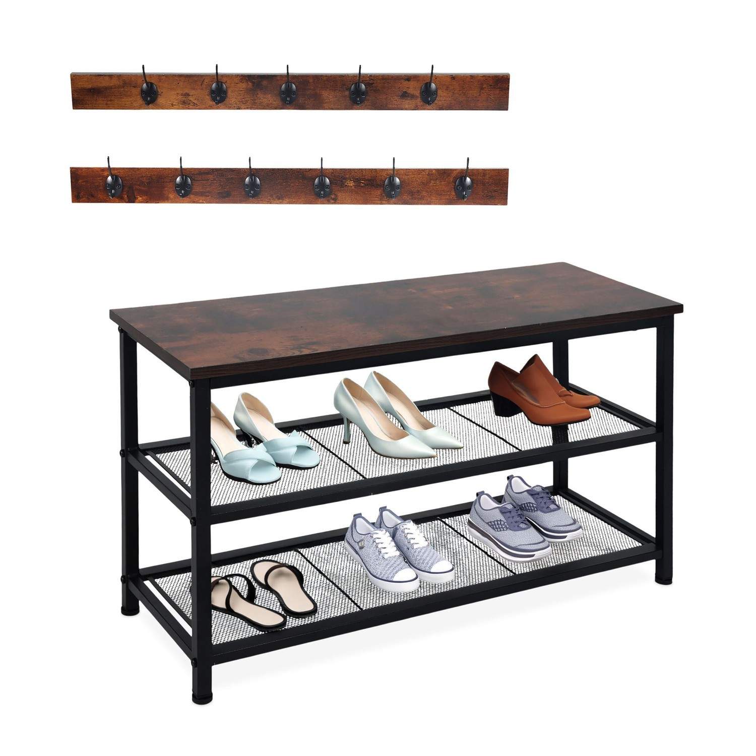 Skohylde & Knagesæt – Industrielt Metal & MDF