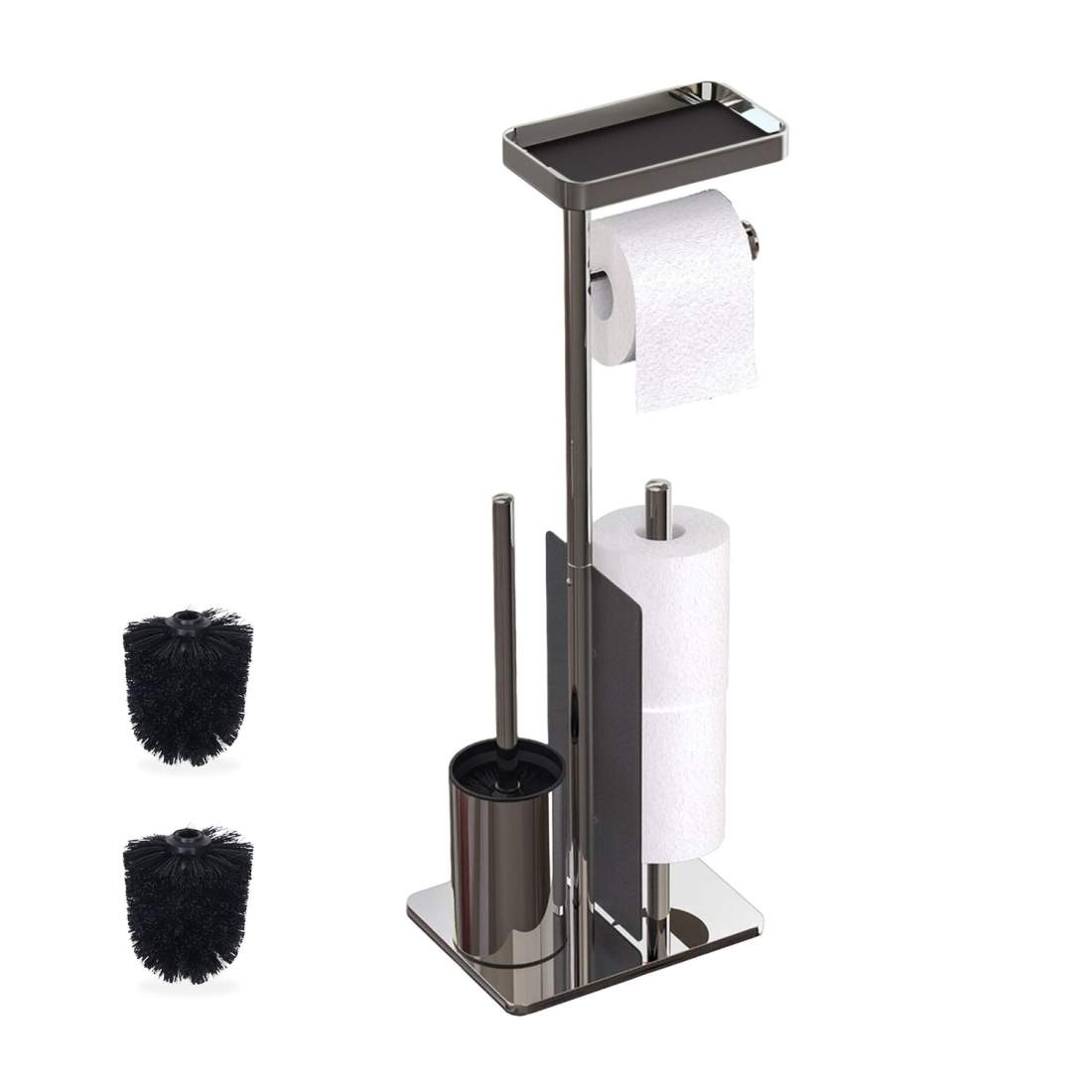 Toalettställ i rostfritt stål med hylla – Fristående och snyggt | Hem & Hobby | Pryloteket