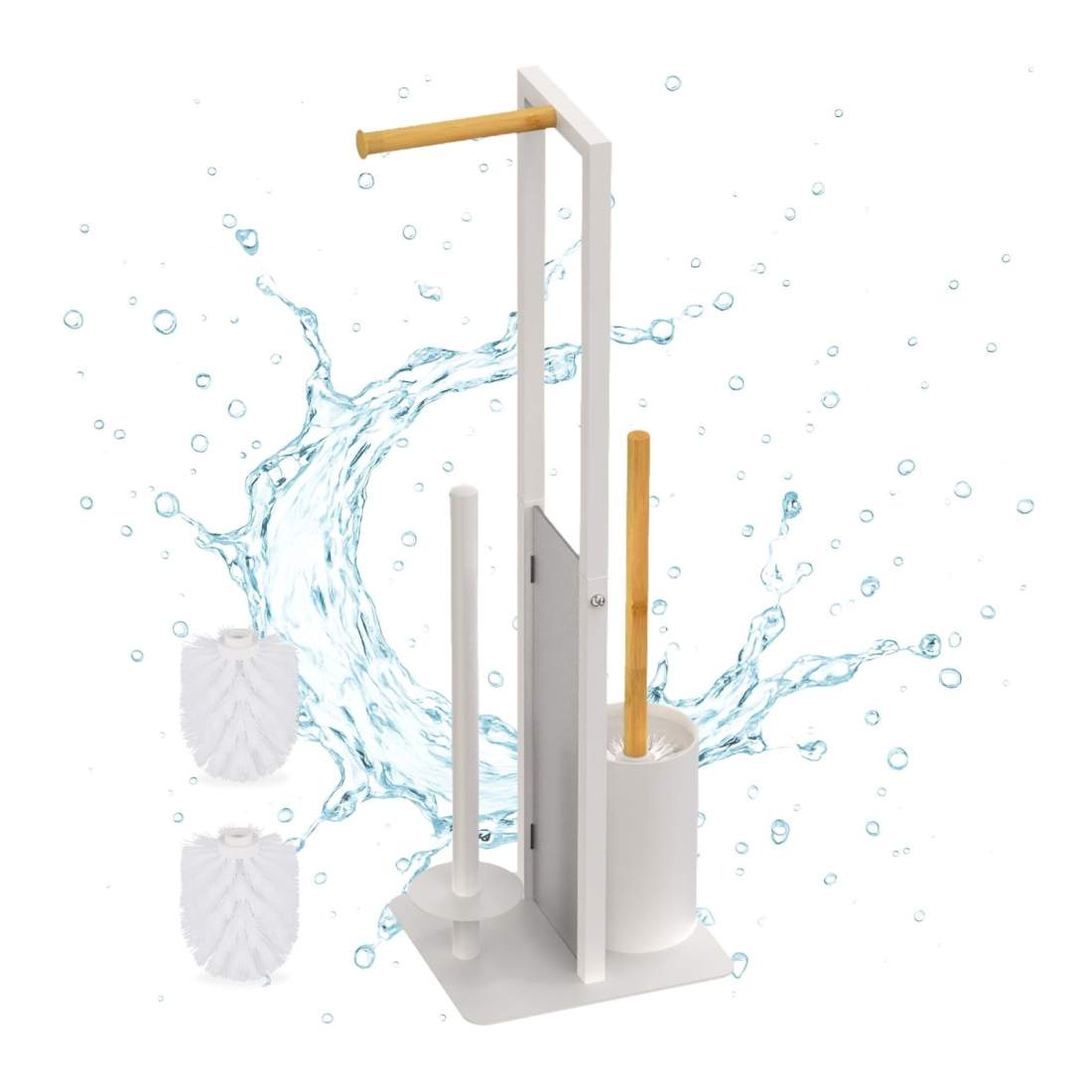 Toalettställ i bambu och metall – Hållare, borste, förvaring | Hem & Hobby | Pryloteket