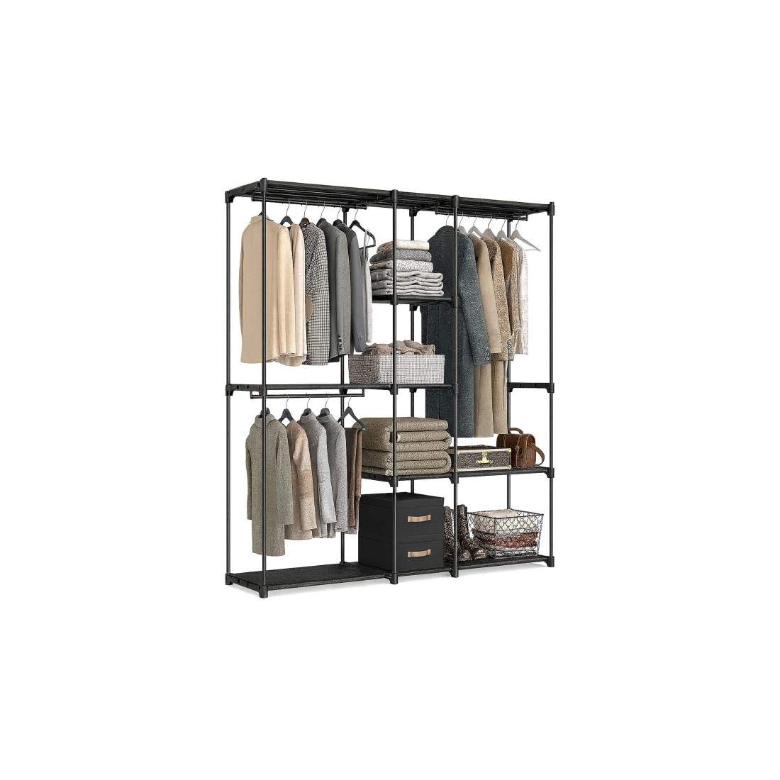 Öppen garderobshylla – Industriell stil, metall, fristående | Hem & Hobby | Pryloteket