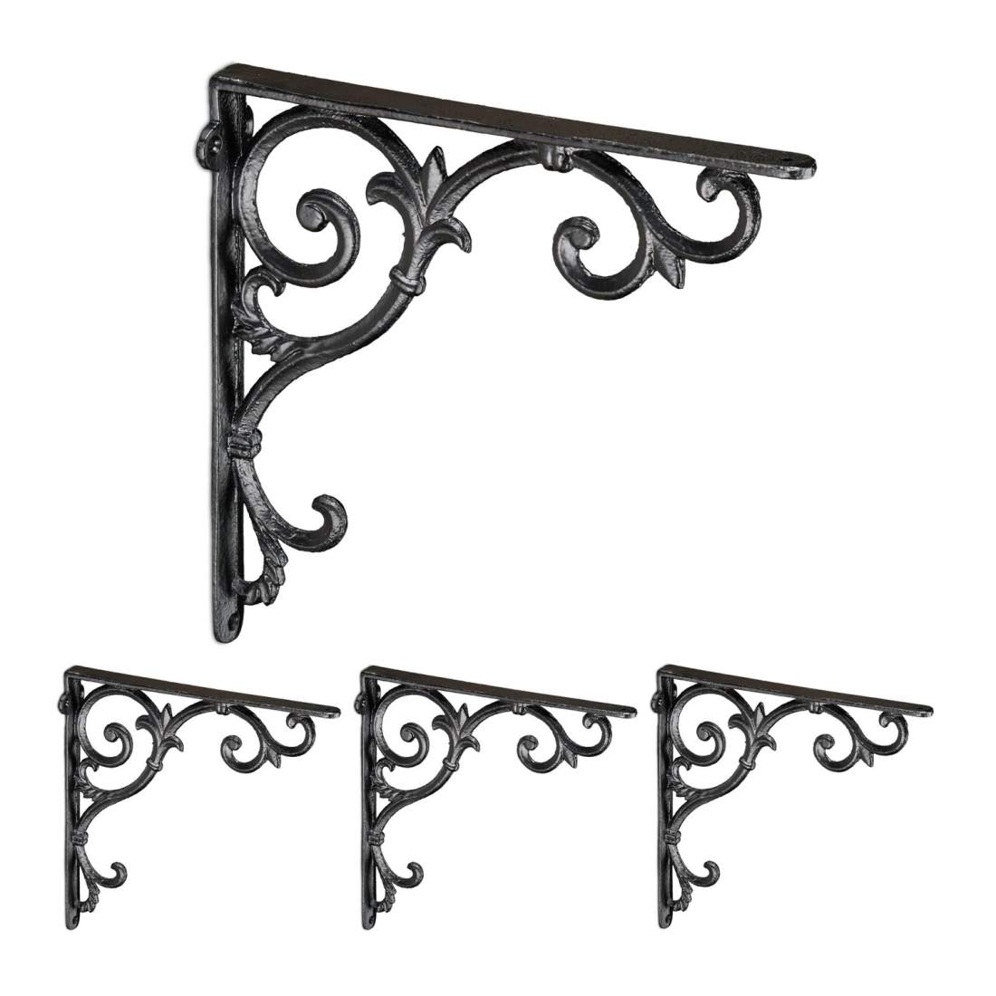 Vintage gjutjärnshylla, set om 4 – 90 vinkel | Hem & Hobby | Pryloteket