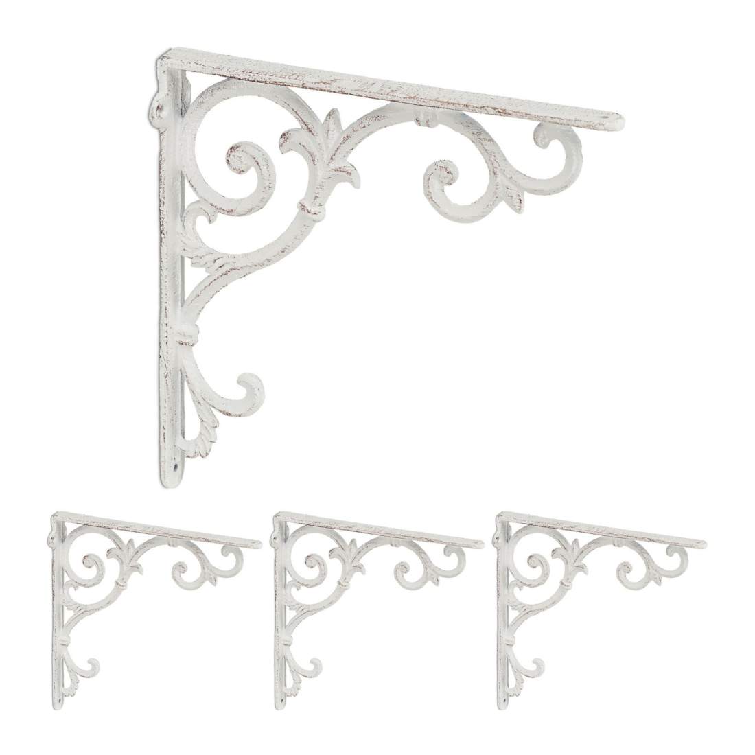 Vintage gjutjärnshylla, set om 4 – 90 vinkel | Hem & Hobby | Pryloteket