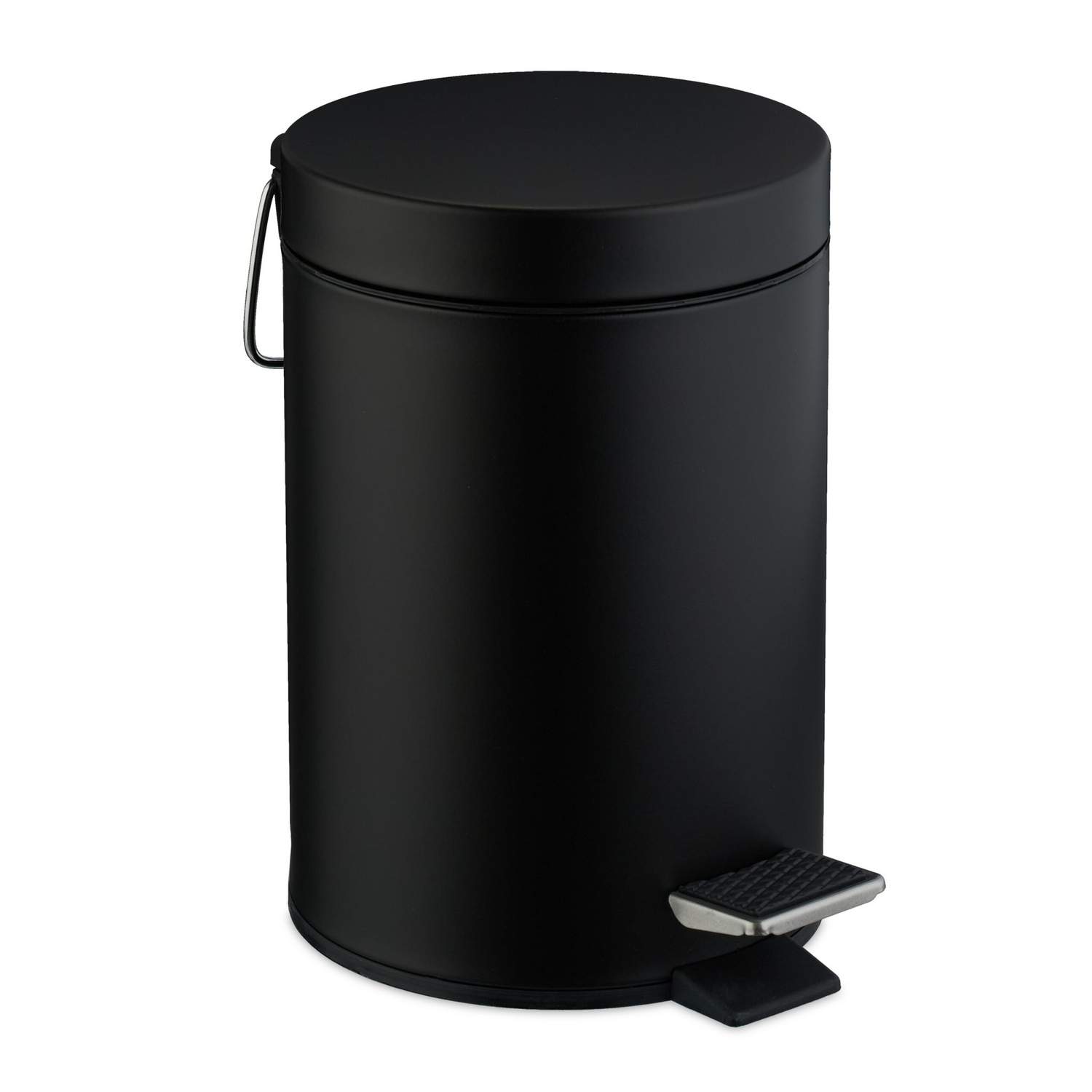 Pedalspand til badeværelset 3L – Mat metal, blød lukning