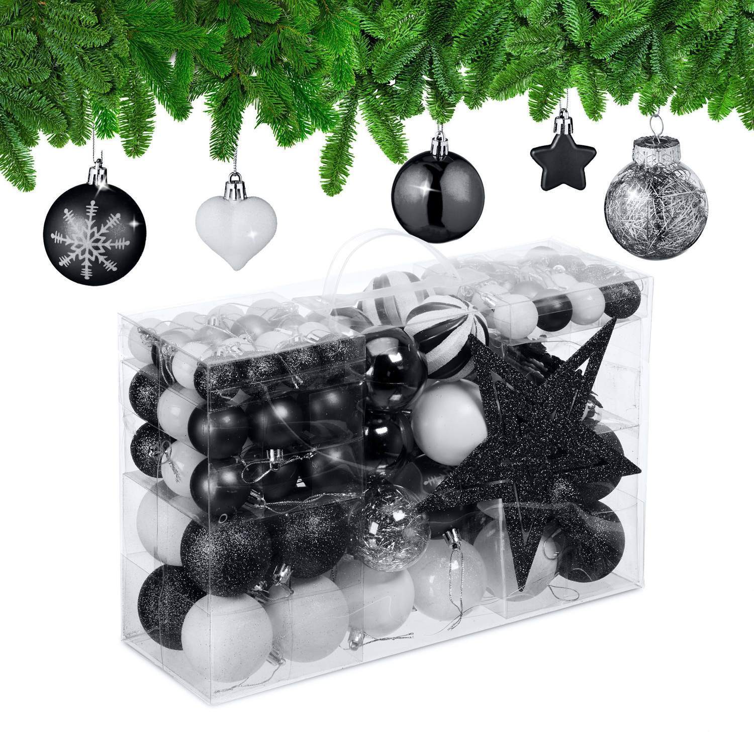 Juletræspyntssæt – 101 plastikkugler