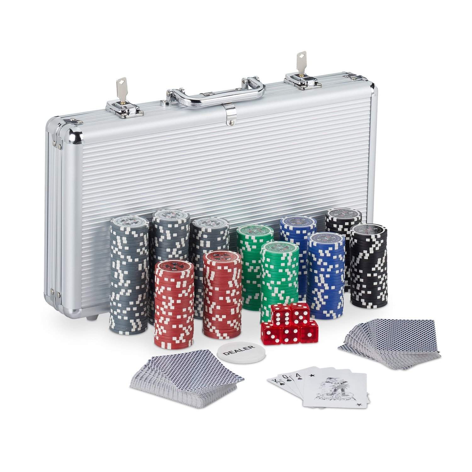 Pokerset med 300 metallkärnor – redo för Texas Holdem | Hem & Hobby | Pryloteket