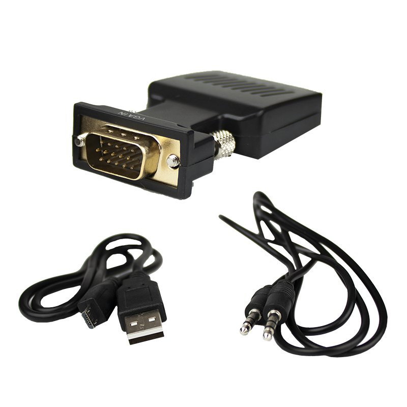 VGA till HDMI Adapter med 3.5mm ljudport | Elektronik - Kablar & Adaptrar - Adaptrar & Signalomvandlare - Video | Pryloteket