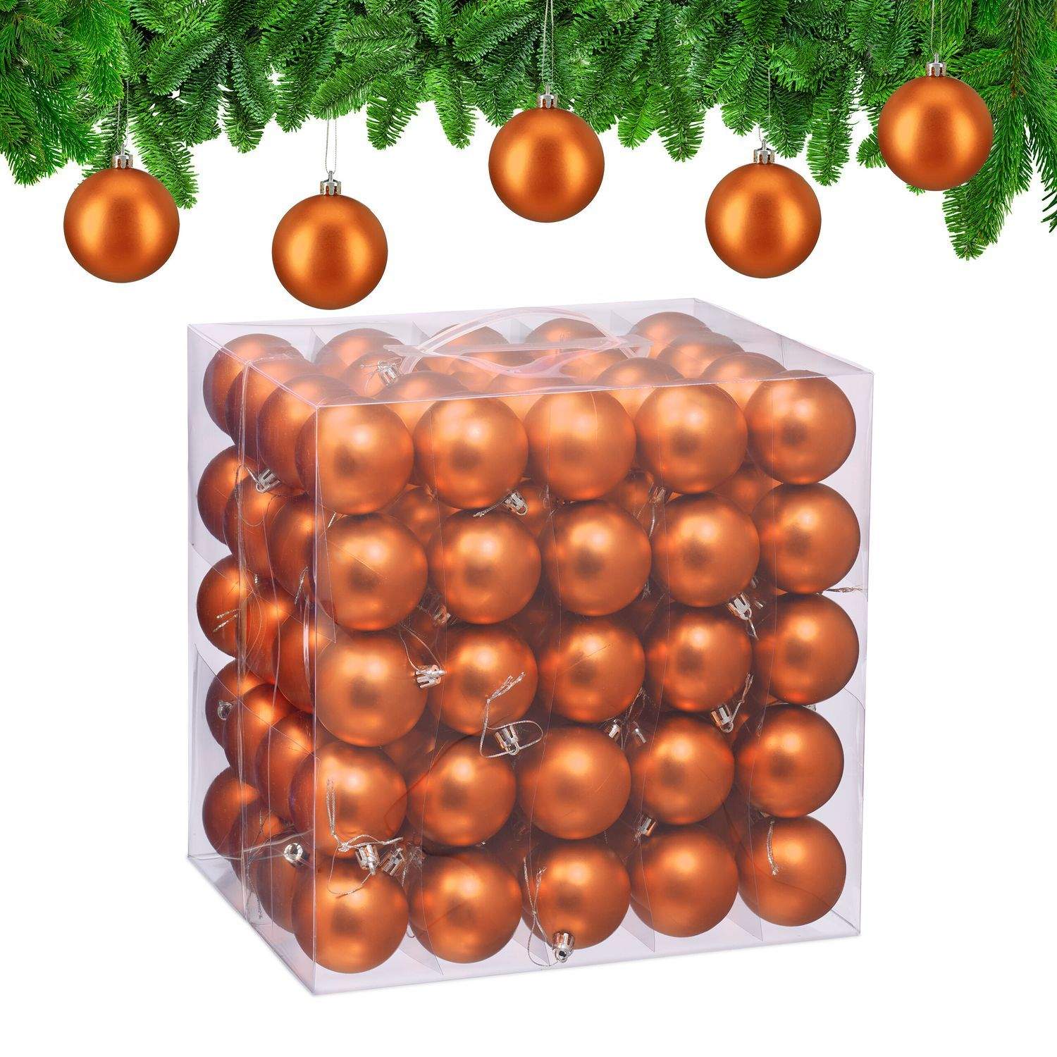 Mat julekugler sæt – 100 stykker, let at hænge