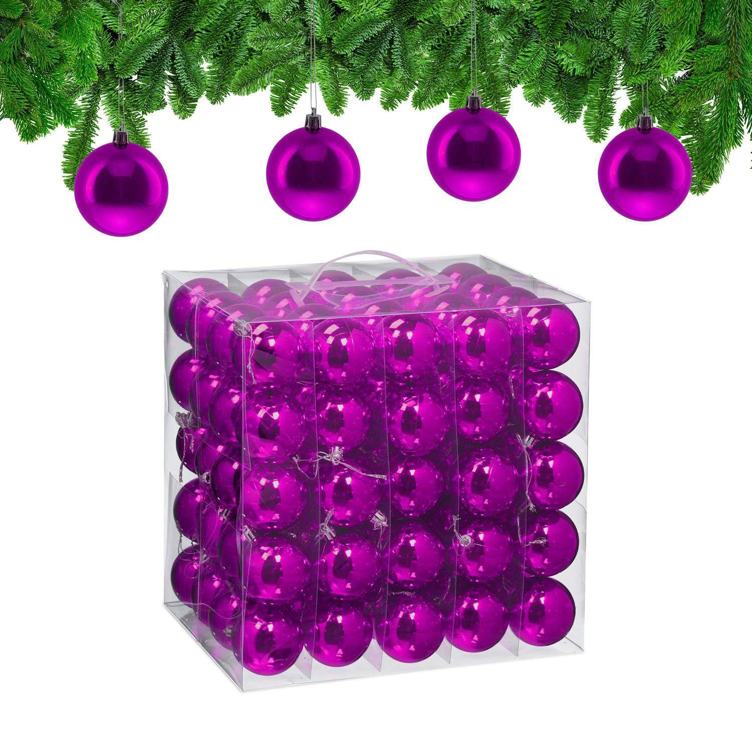 Skinnende julekugler sæt – 100 blanke ornamenter