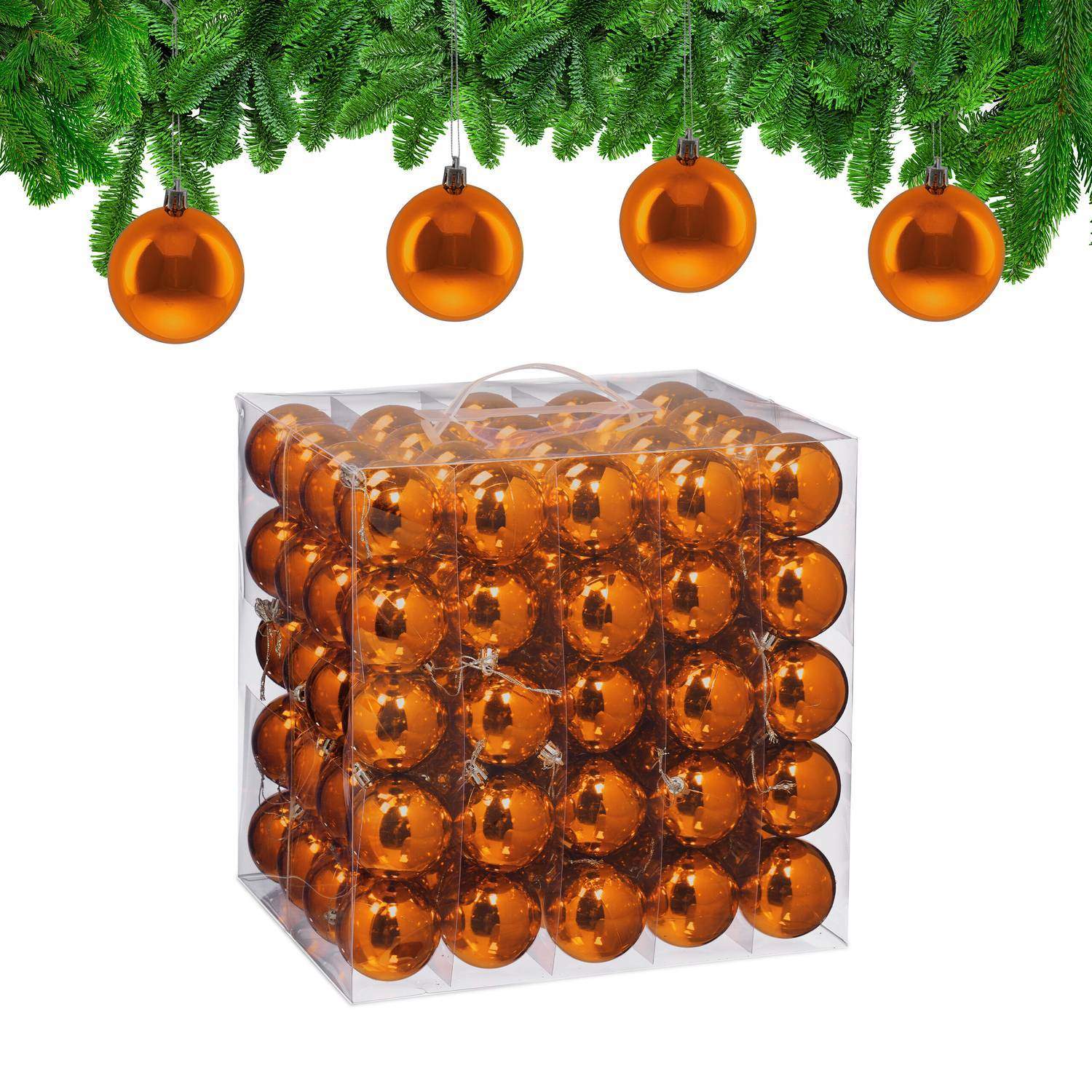 Skinnende julekugler sæt – 100 blanke ornamenter